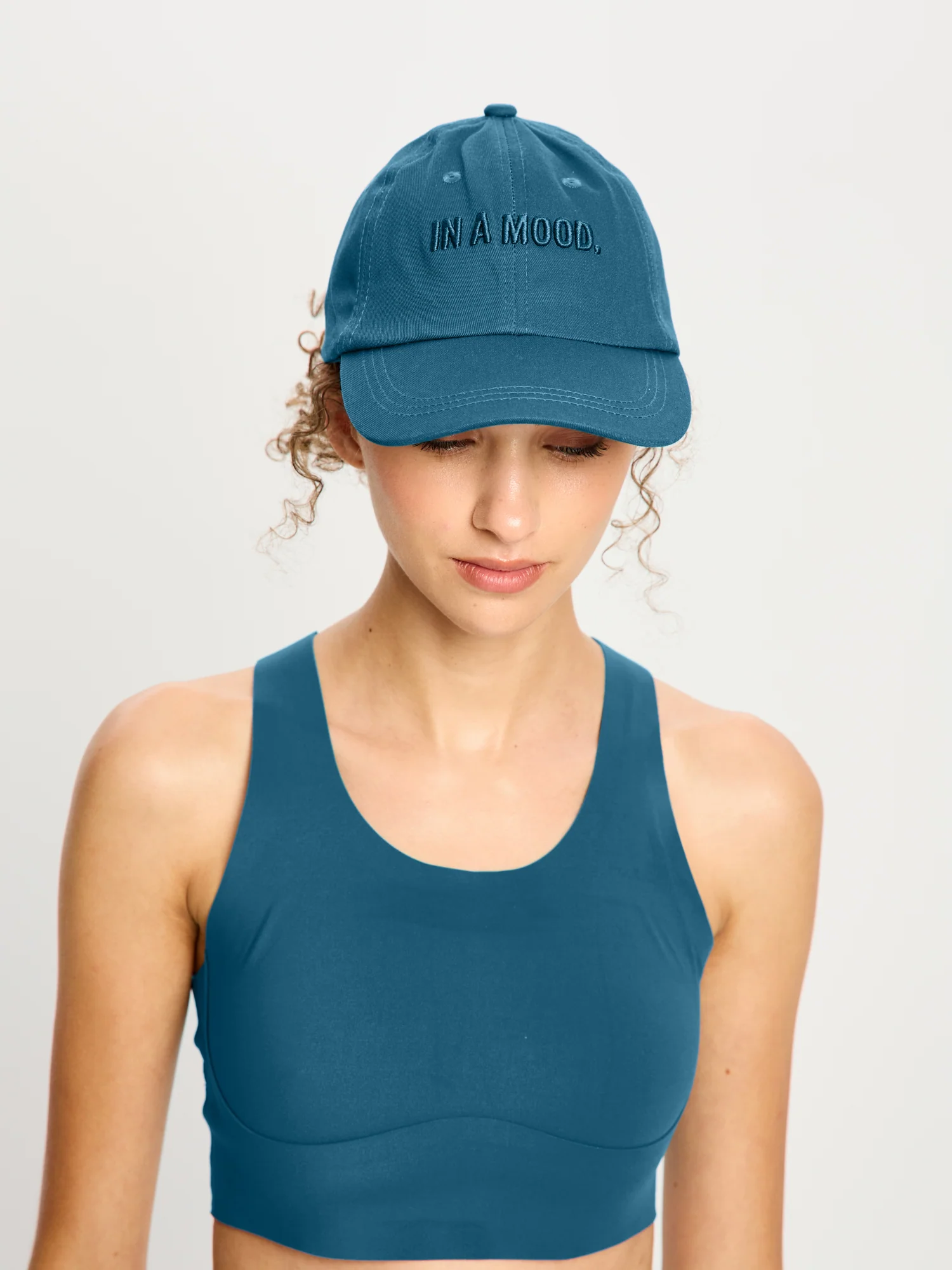 Basic Baseball Cap Teale Blue - Image 2