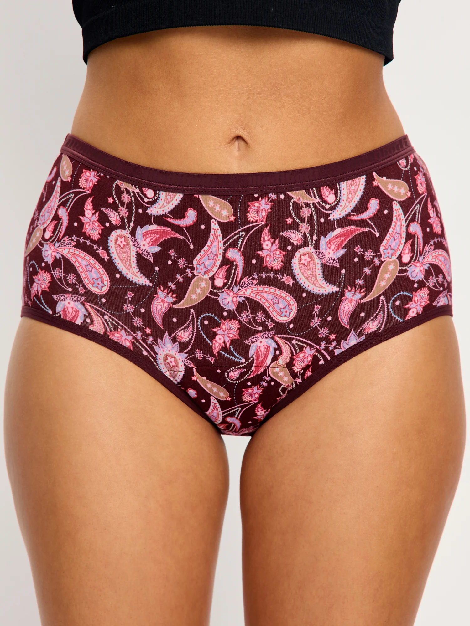Classic Full Brief Moderate Opulent Paisley Red - Image 3