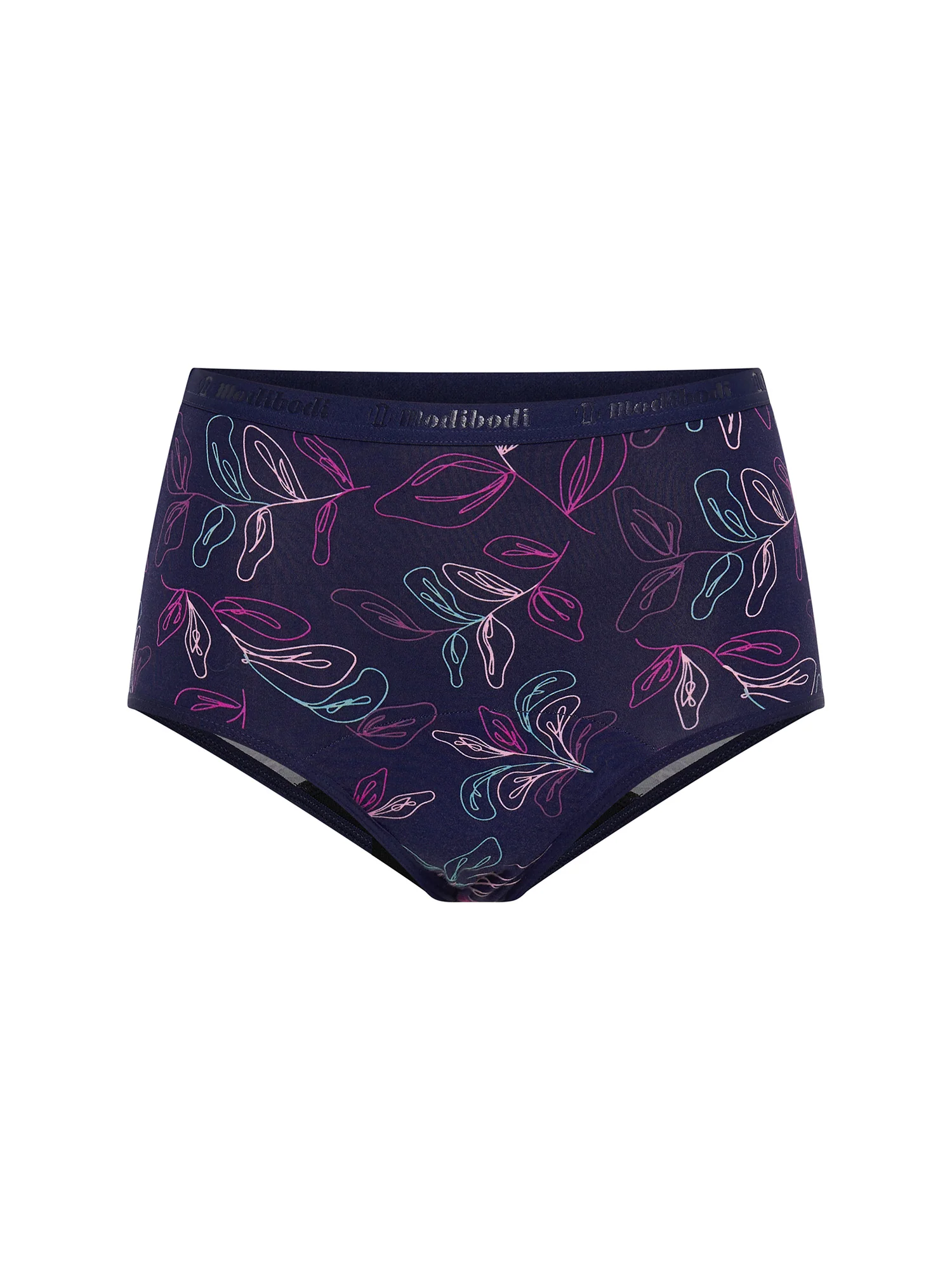 Classic Full Brief Moderate Passion Vine Navy - Image 6