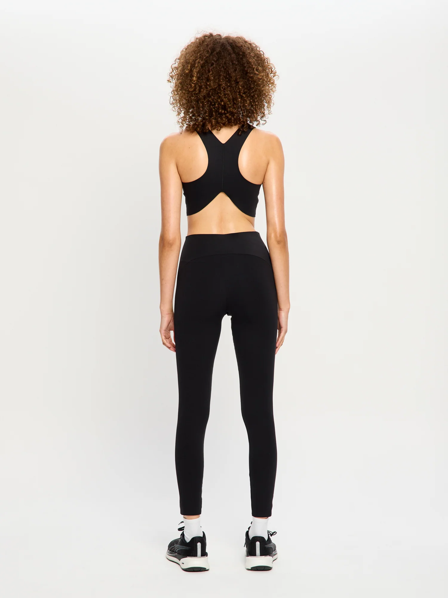 Full Length Bonded Panel Leggings Black - Image 9