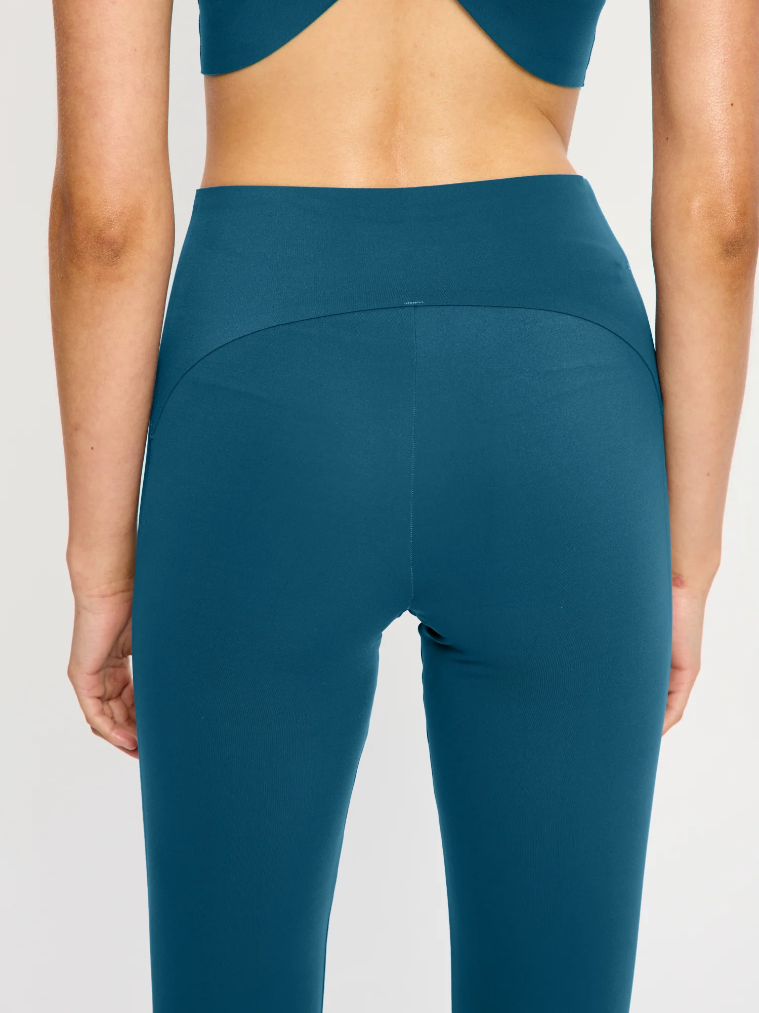 Full Length Bonded Panel Leggings Teale Blue - Image 6