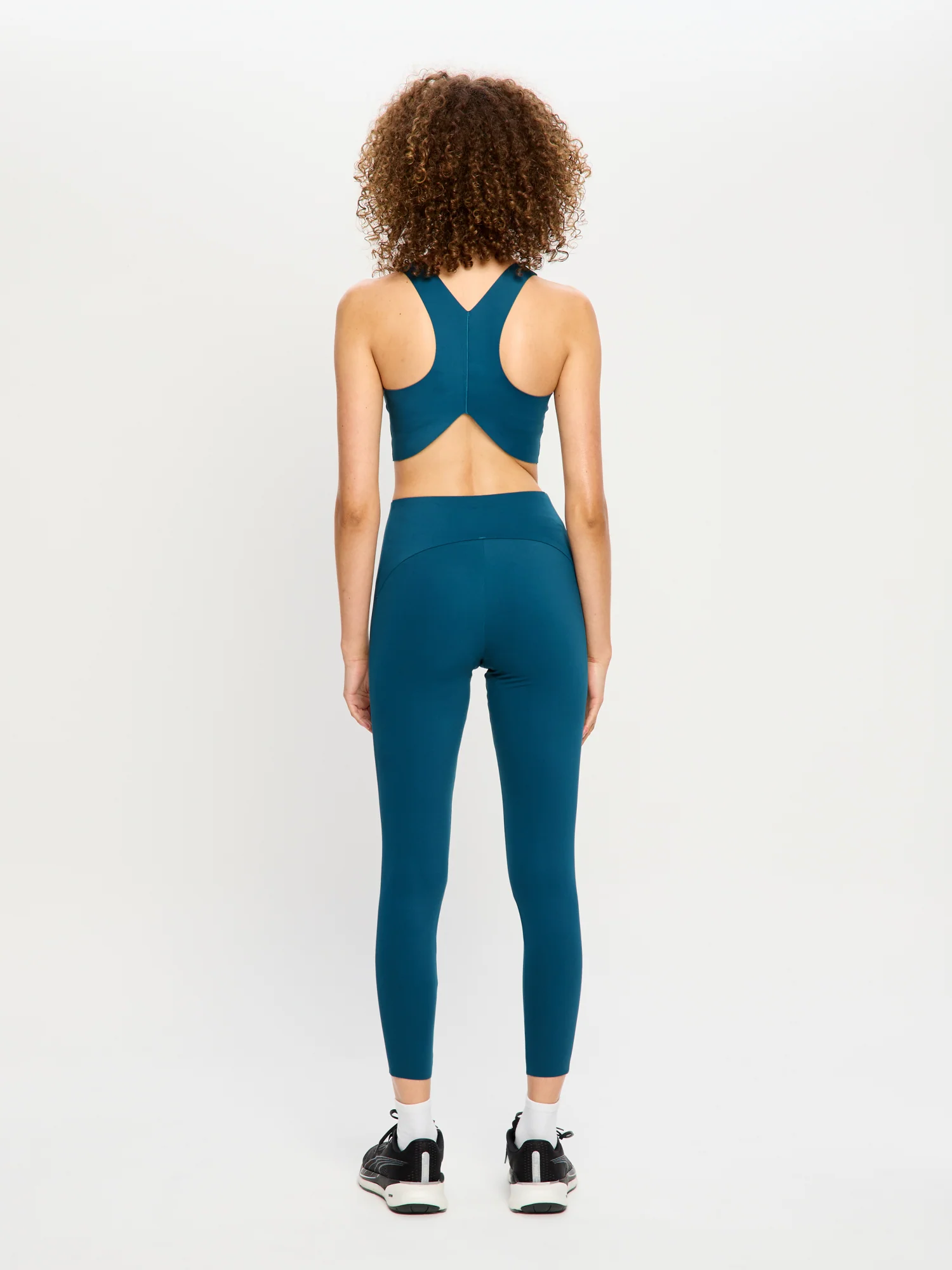 Full Length Bonded Panel Leggings Teale Blue - Image 8
