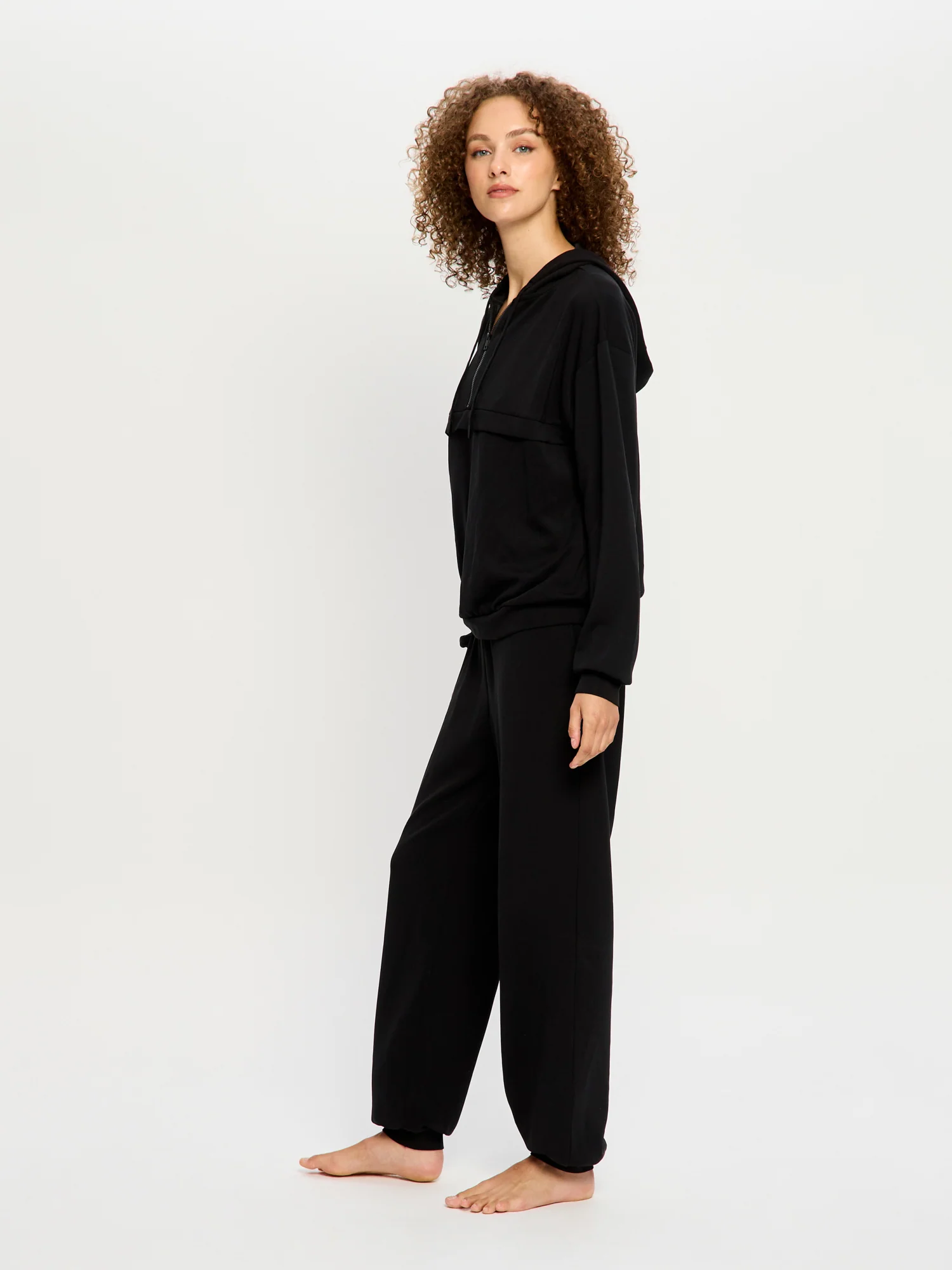 Half-Zip Hoodie Black - Image 2