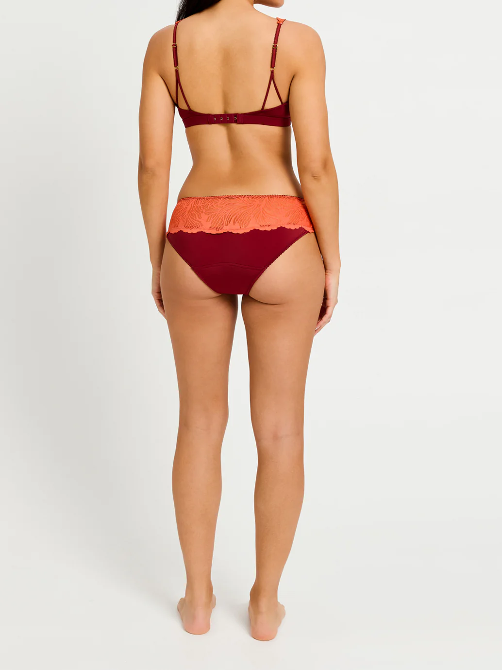 Ines Midi Brief Moderate Bordeaux Red - Image 4