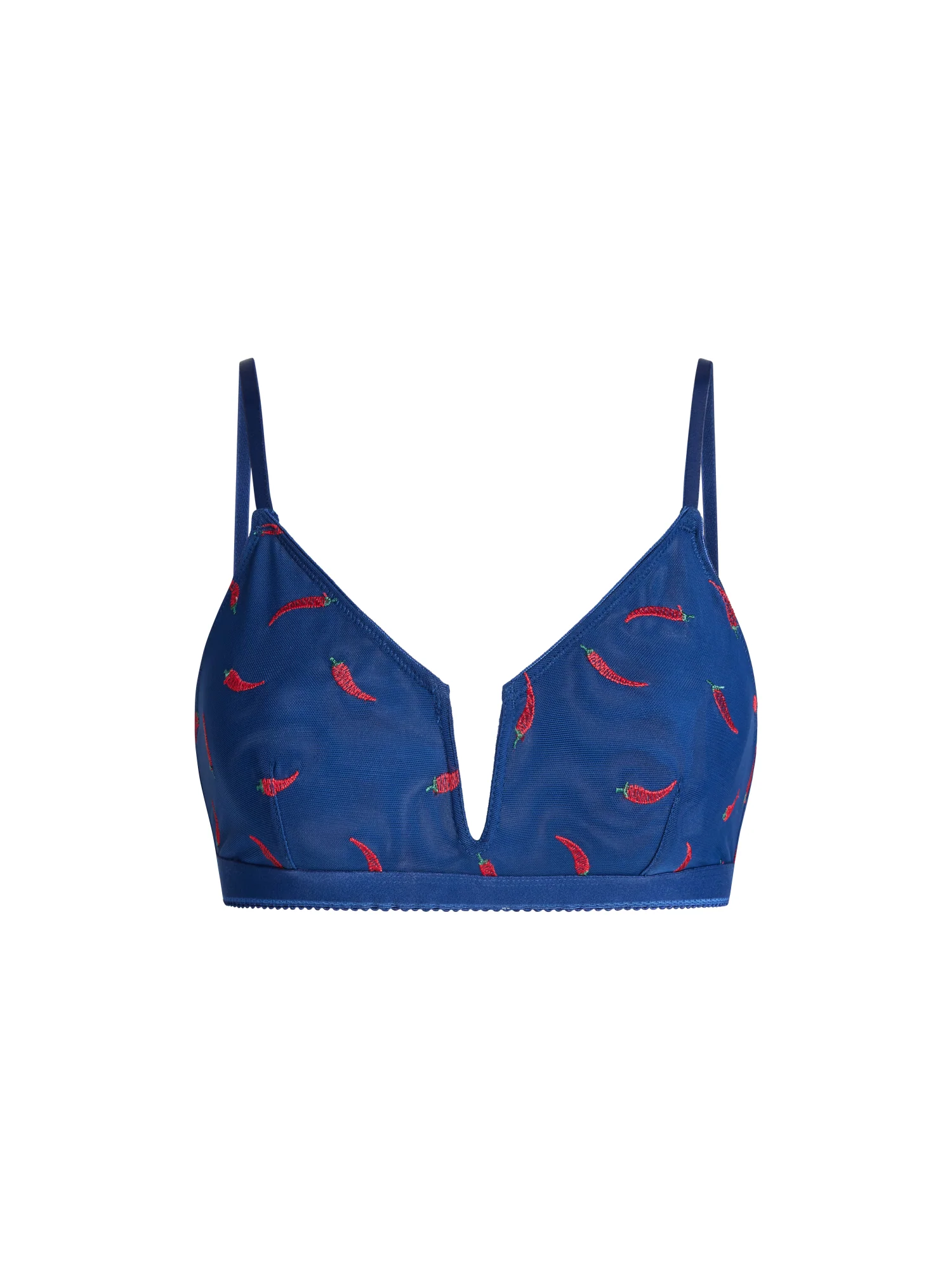Intimates Spicy Day V-Bralette Navy Chilli - Image 10