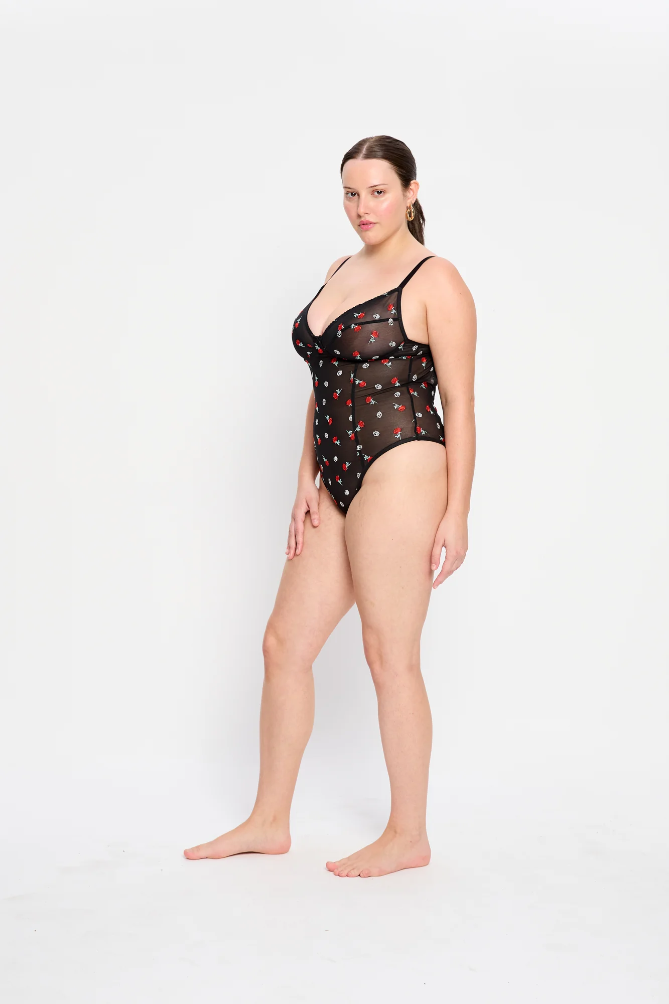 Intimates V Day Bodysuit Light Black Rose - Image 3