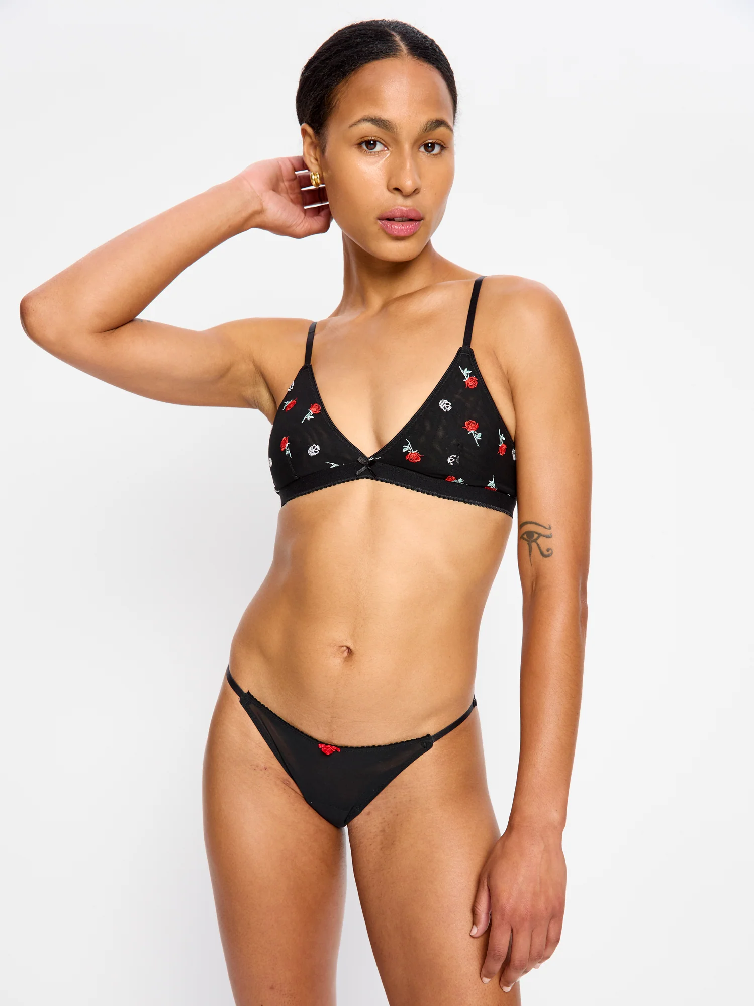 Intimates V Day Bralette Black Rose - Image 3