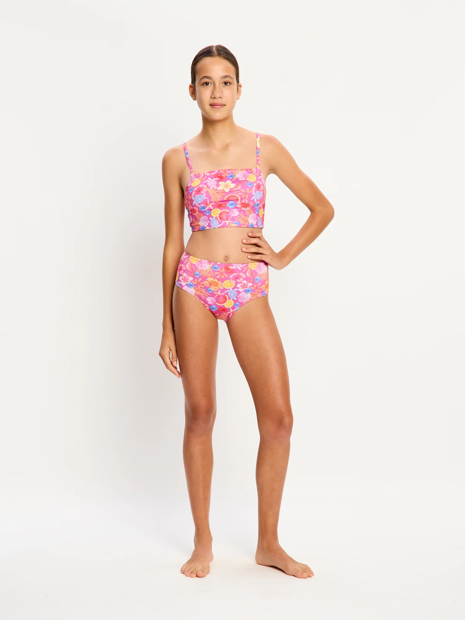 Marine Dream Teen Swimwear Hi Waist Bikini Brief Super Tropicana Crush