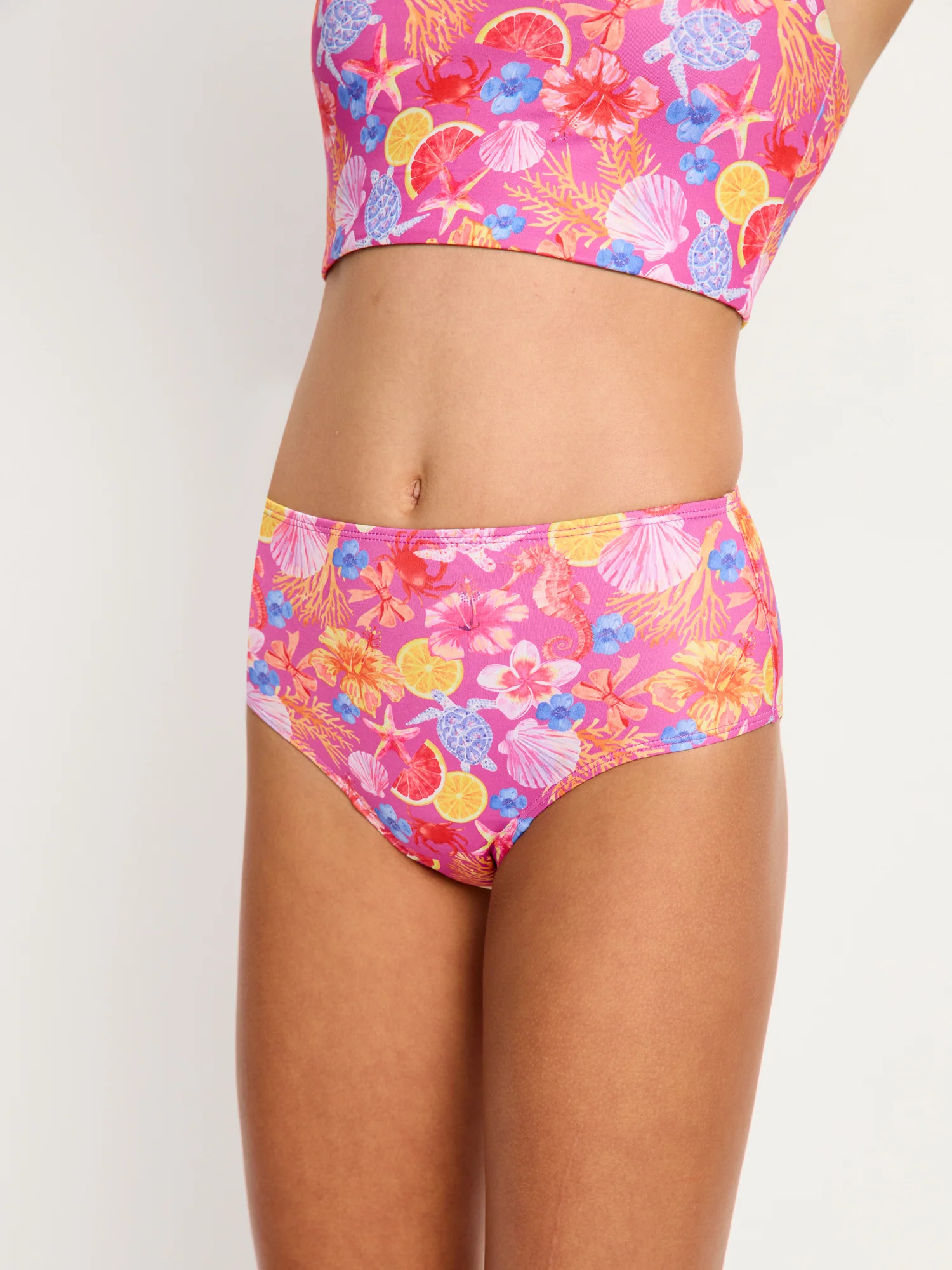 Marine Dream Teen Swimwear Hi Waist Bikini Brief Super Tropicana Crush - Image 5