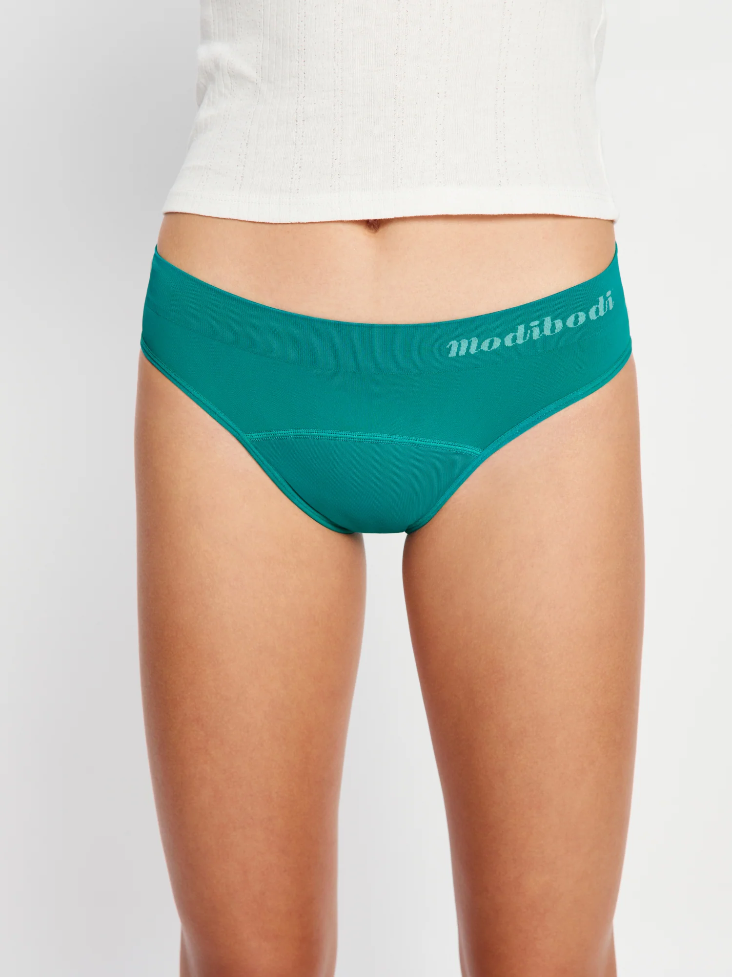 ModiComfort Seamless Teen Hipster Bikini Moderate Enchanted Green 3 Pack - Image 2