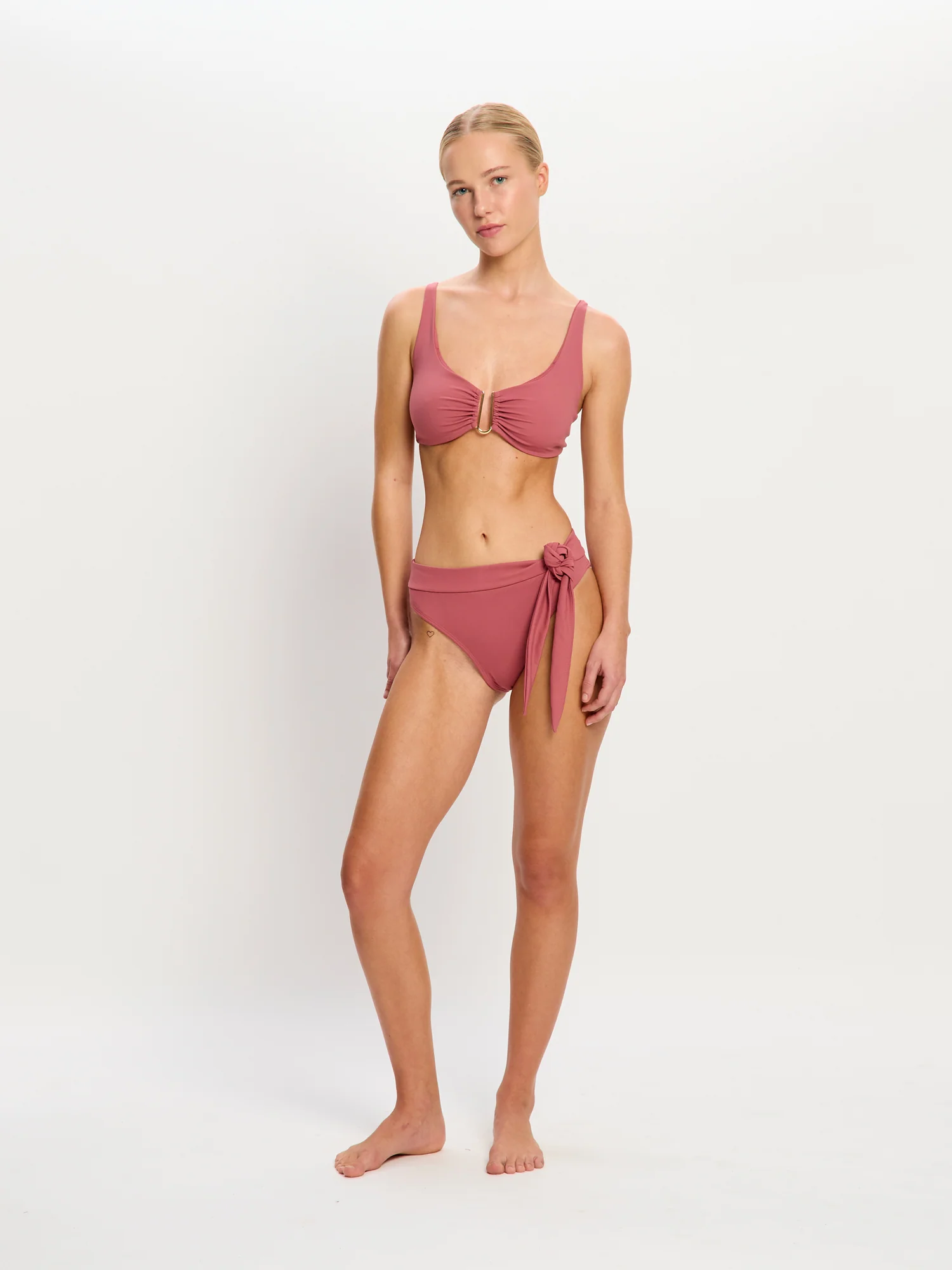 Molokai Swimwear Hi Waist Tie Bottom Super Mauve - Image 6