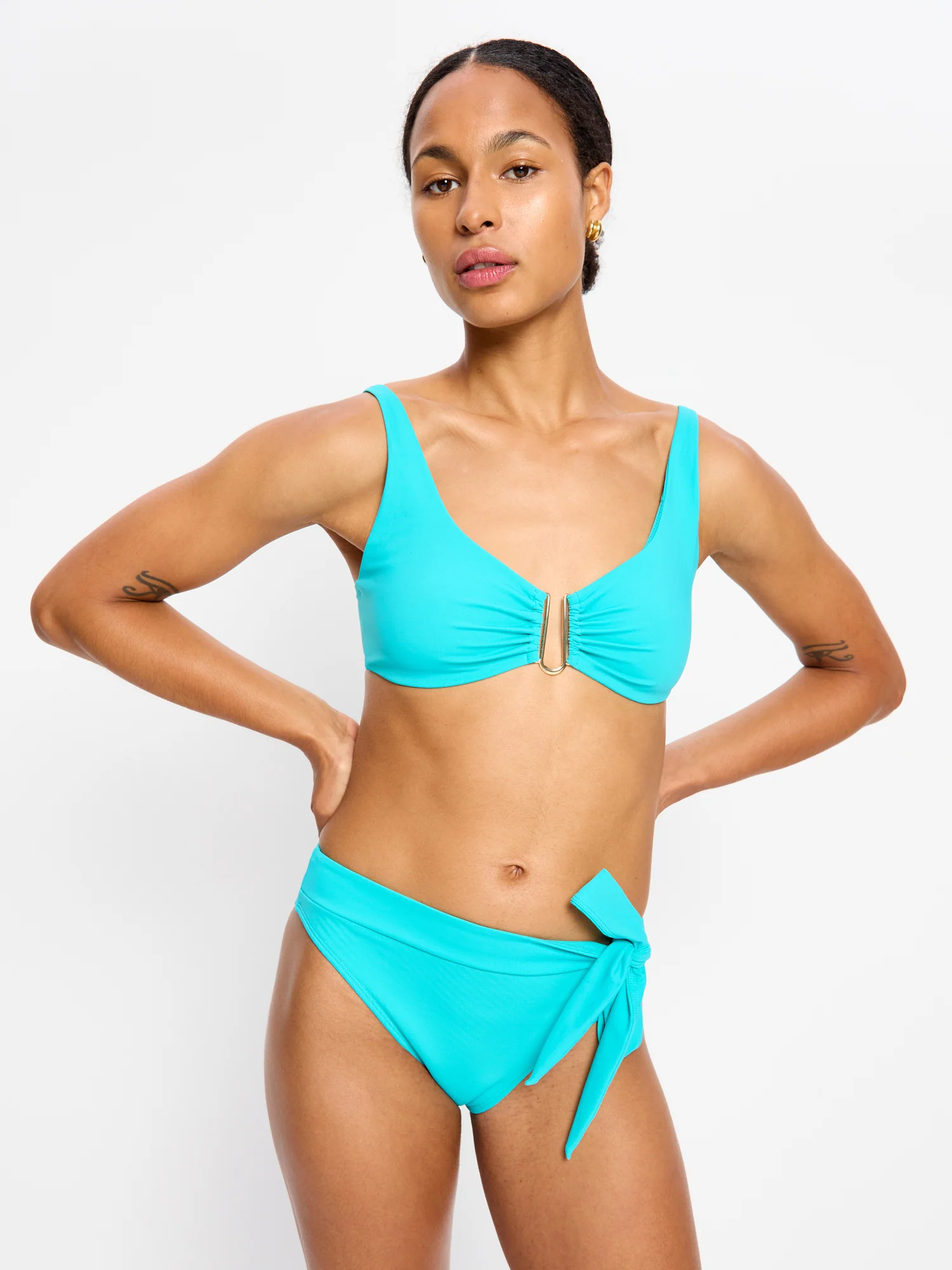 Molokai Swimwear Plunge Tie Back Top Ocean - Image 3