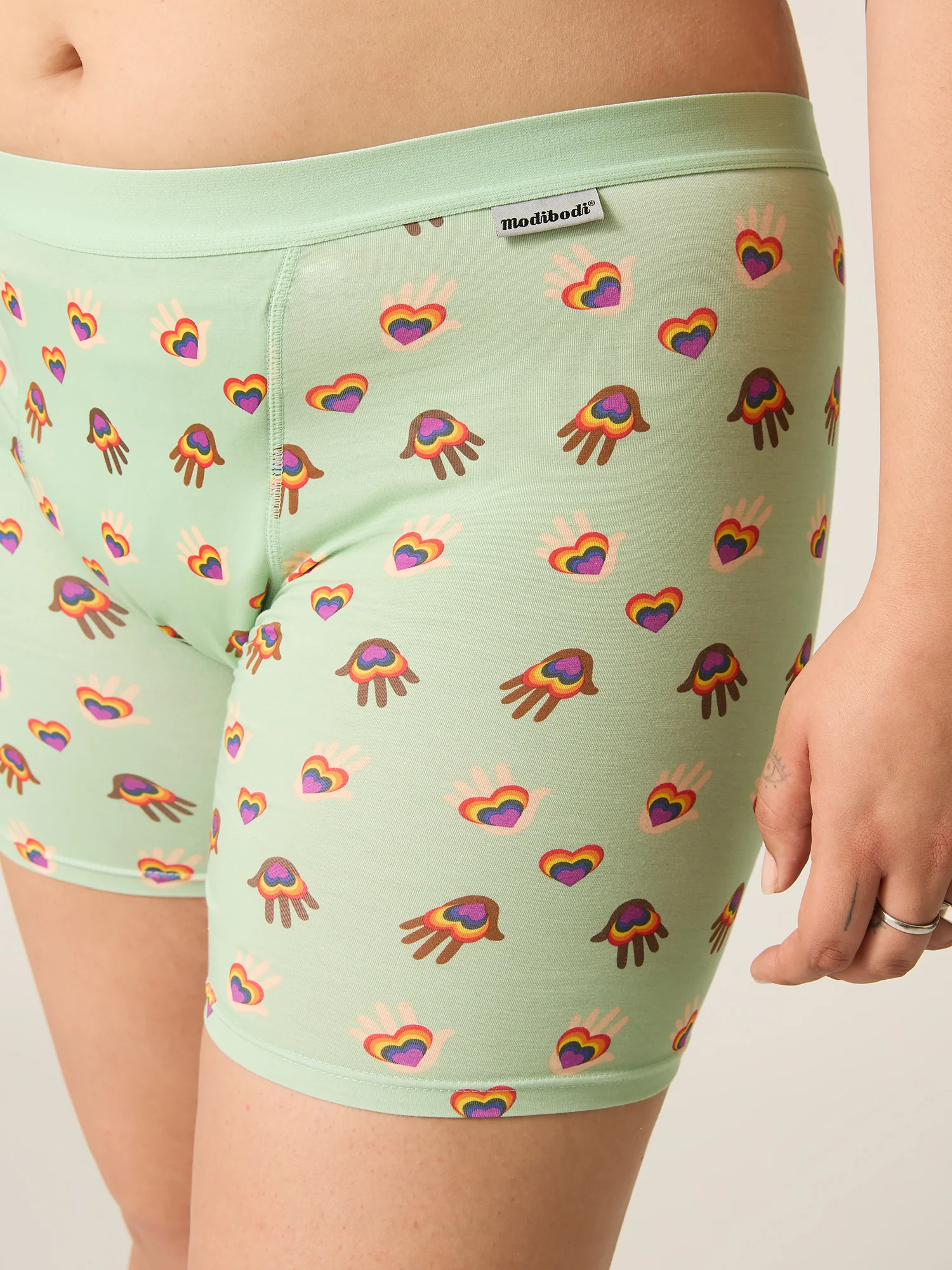 Pride Longline Short Light Hand Multi Print - Image 3