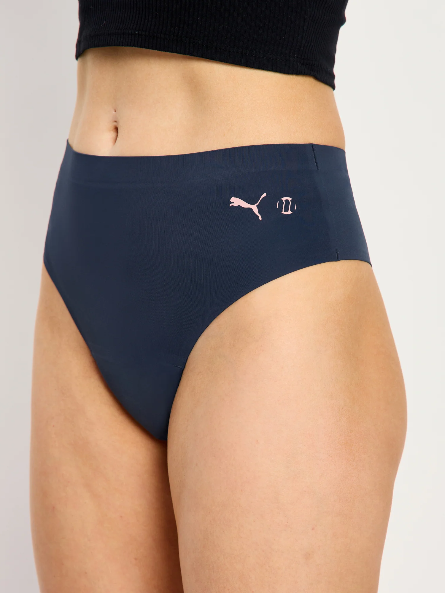 Puma X Modibodi Seamfree Active Hi Waist Cheeky Moderate Midnight 3 Pack - Image 6