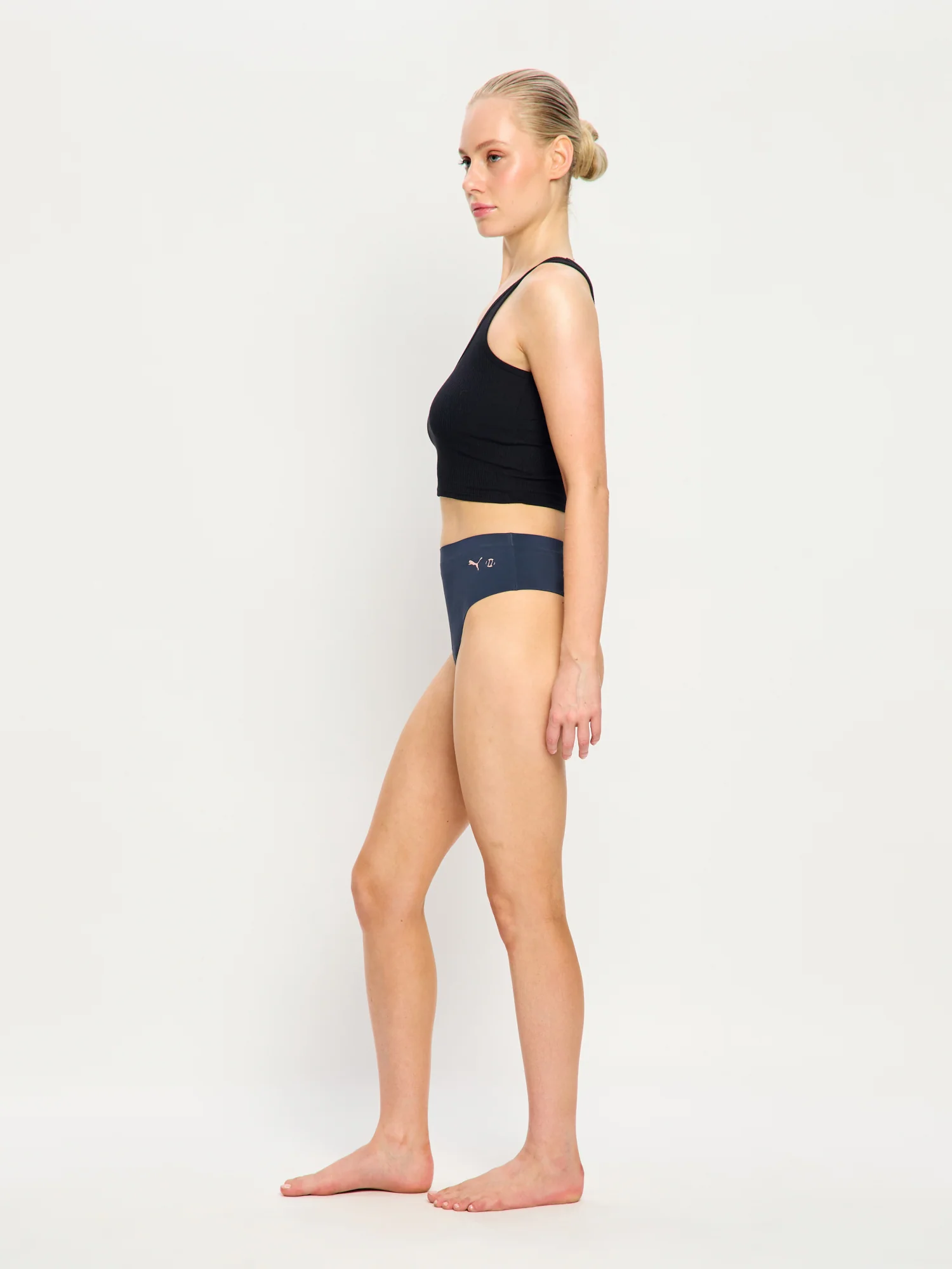 Puma X Modibodi Seamfree Active Hi Waist Cheeky Moderate Midnight - Image 7