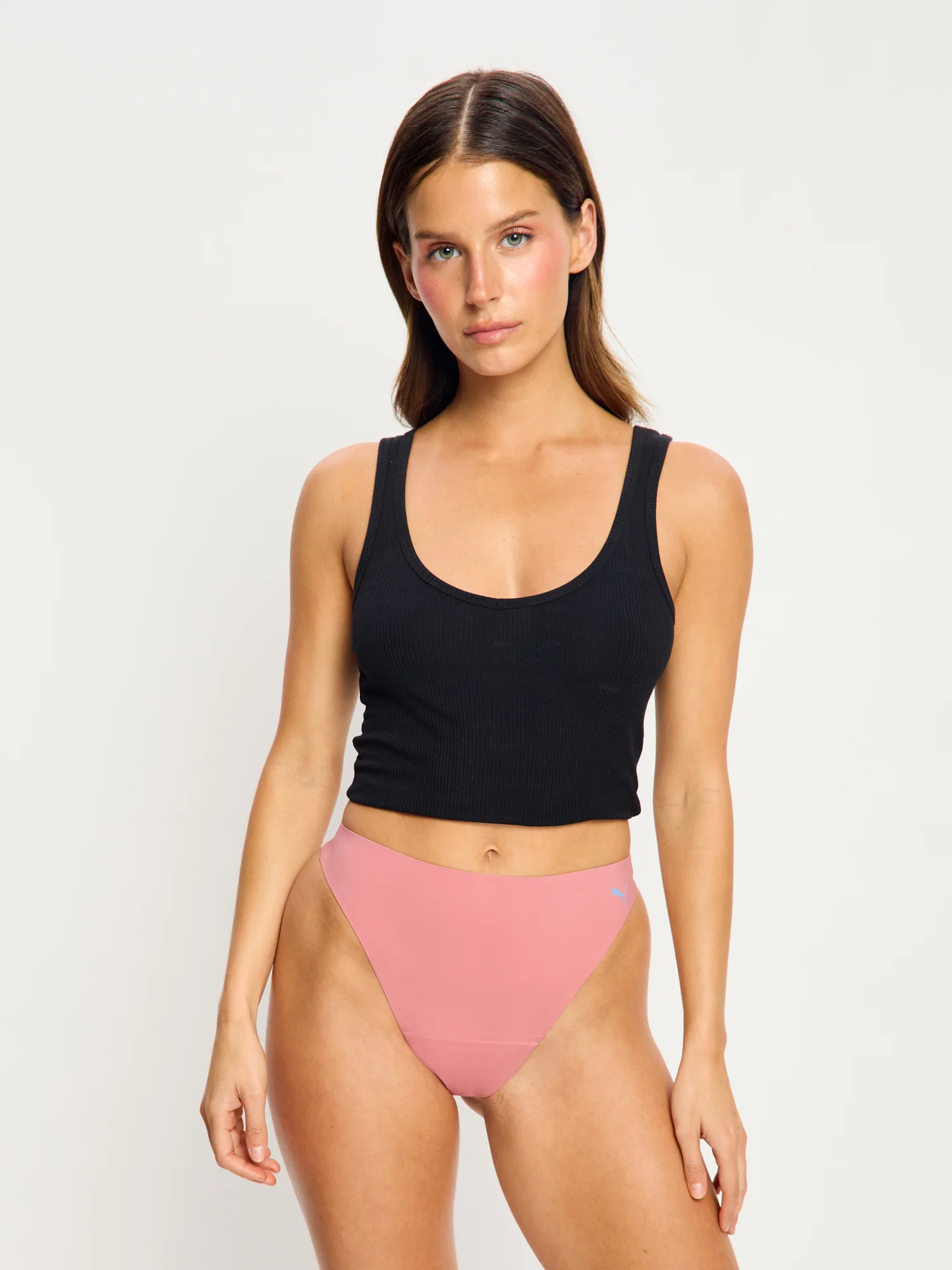 Puma X Modibodi Seamfree Active Hi Waist Thong Light Whisky Rose 3 Pack - Image 4