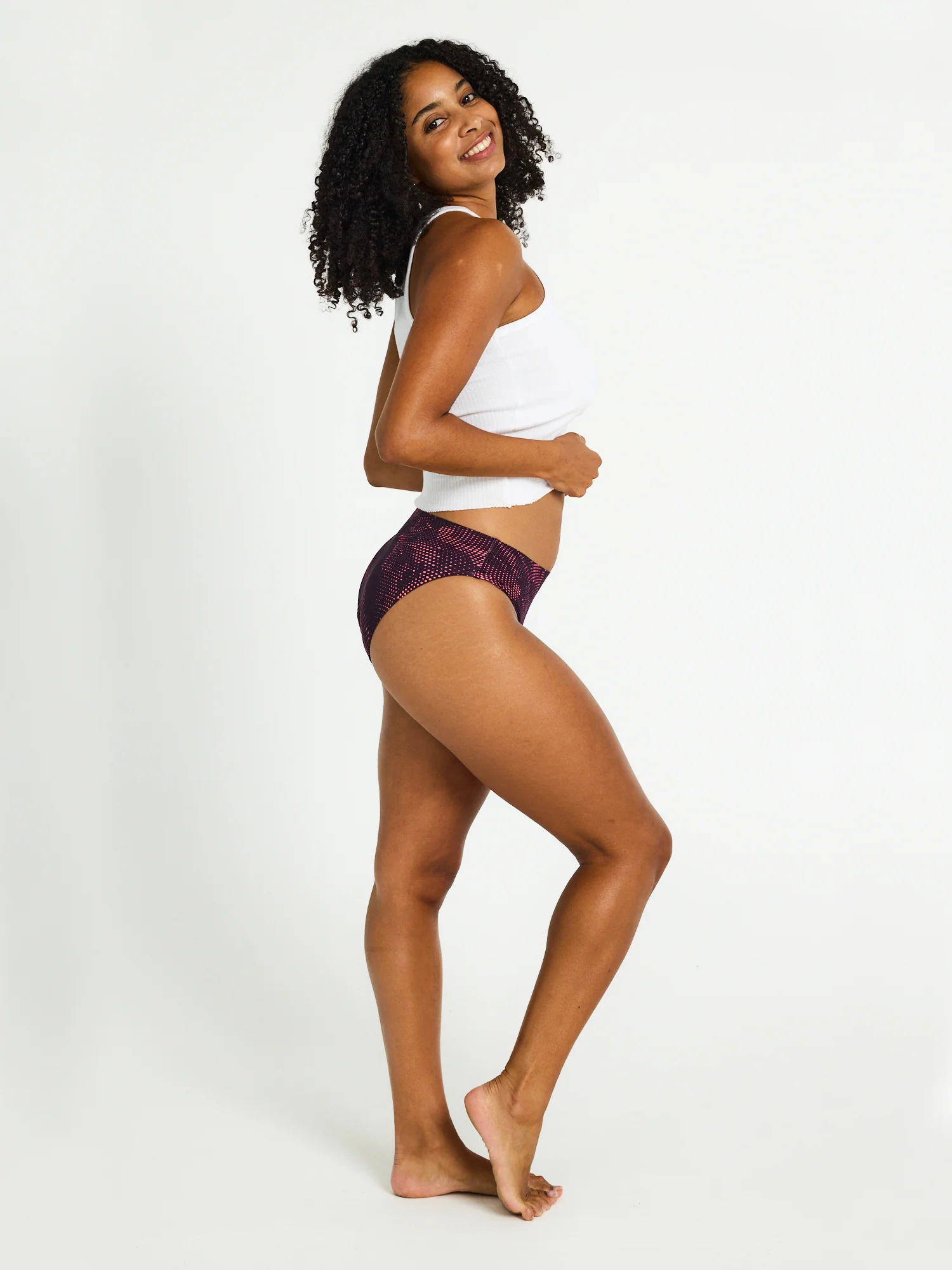 Puma X Modibodi Seamfree Active Printed Bikini Moderate Flame Haze Pink - Image 2