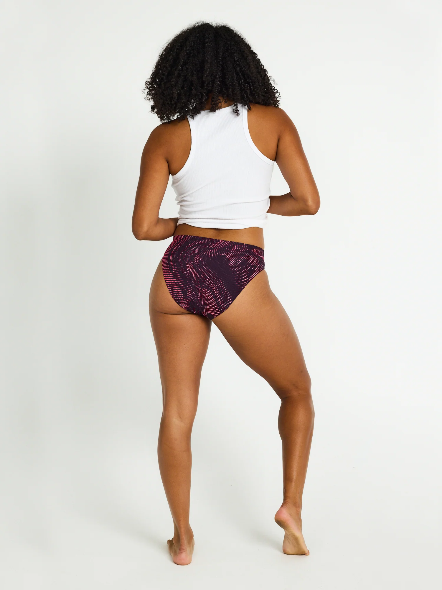 Puma X Modibodi Seamfree Active Printed Bikini Moderate Flame Haze Pink - Image 3