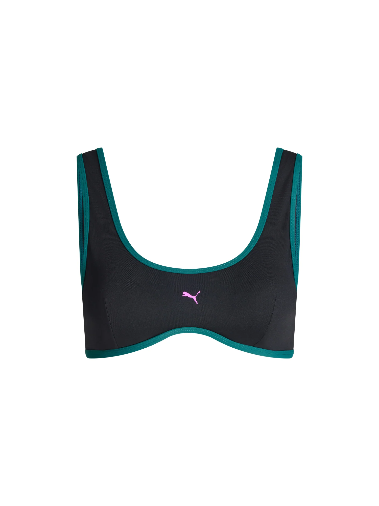 Puma X Modibodi Swimwear Scoop Bikini Top & Hi-Leg Cheeky Bottom Black Orchid - Image 9