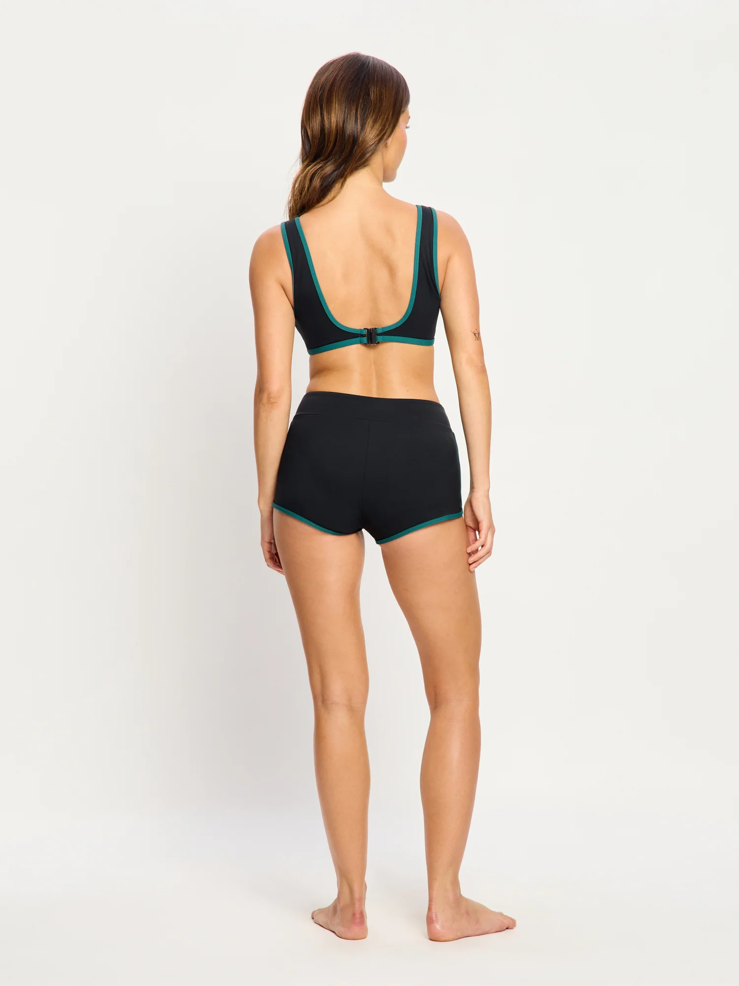 Puma X Modibodi Swimwear Scoop Bikini Top & Short Black Orchid - Image 6