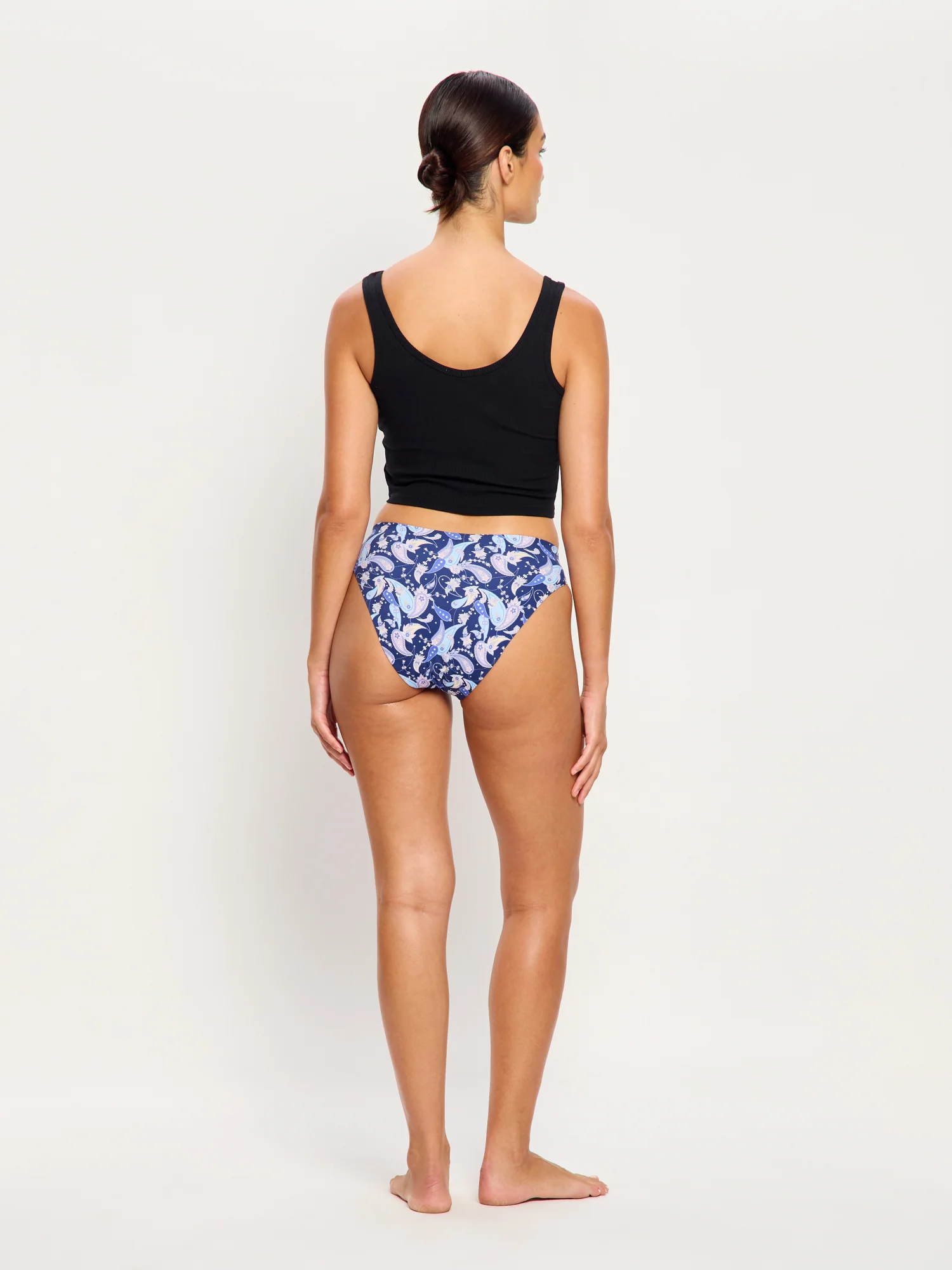 Seamfree Bikini Moderate Opulent Paisley Navy - Image 3