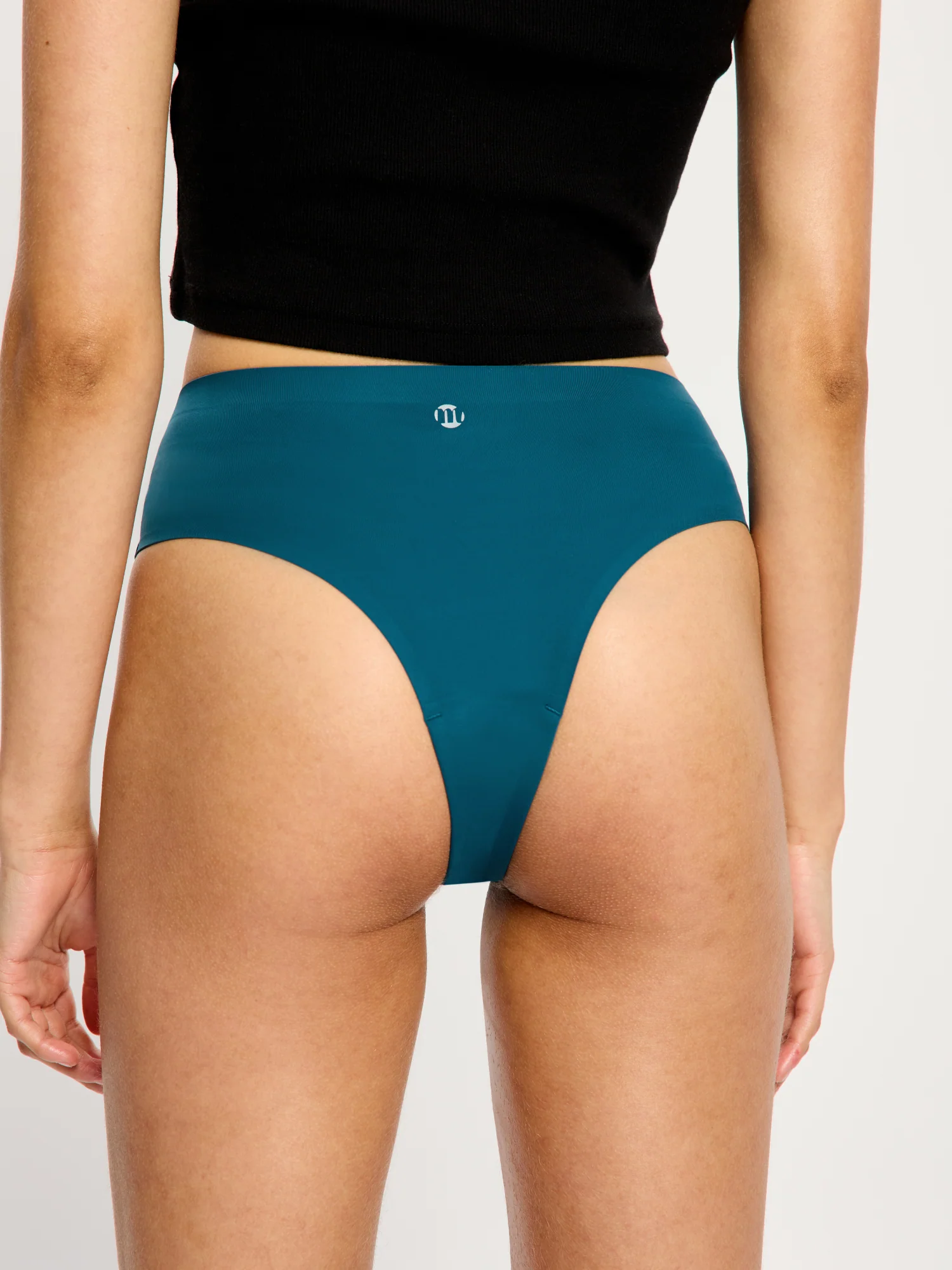 Seamfree Hi Waist Cheeky Moderate Teale Blue - Image 5