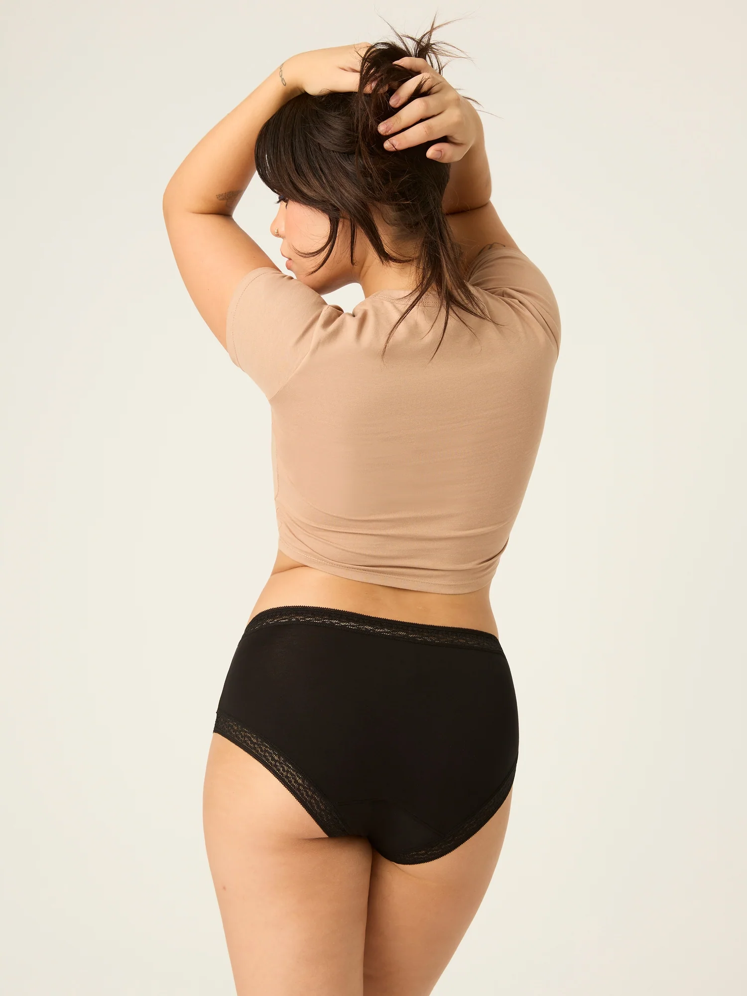 Sensual Boyleg Light Black Lace - Image 3
