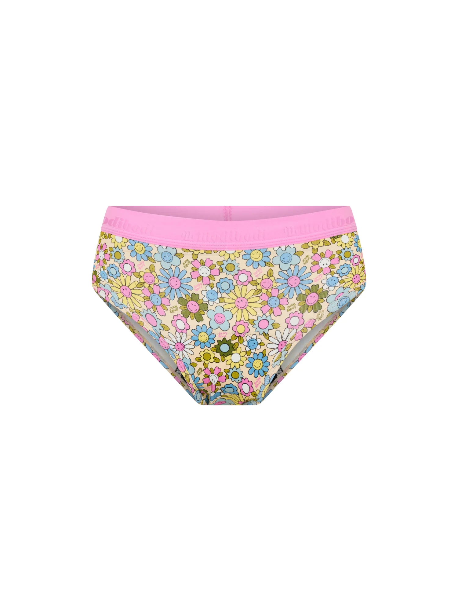 SmileyWorld® | Modibodi Teen Hipster Boyleg and Hipster Boyshort 2 Pack Bubbly Blossom Pink - Image 14