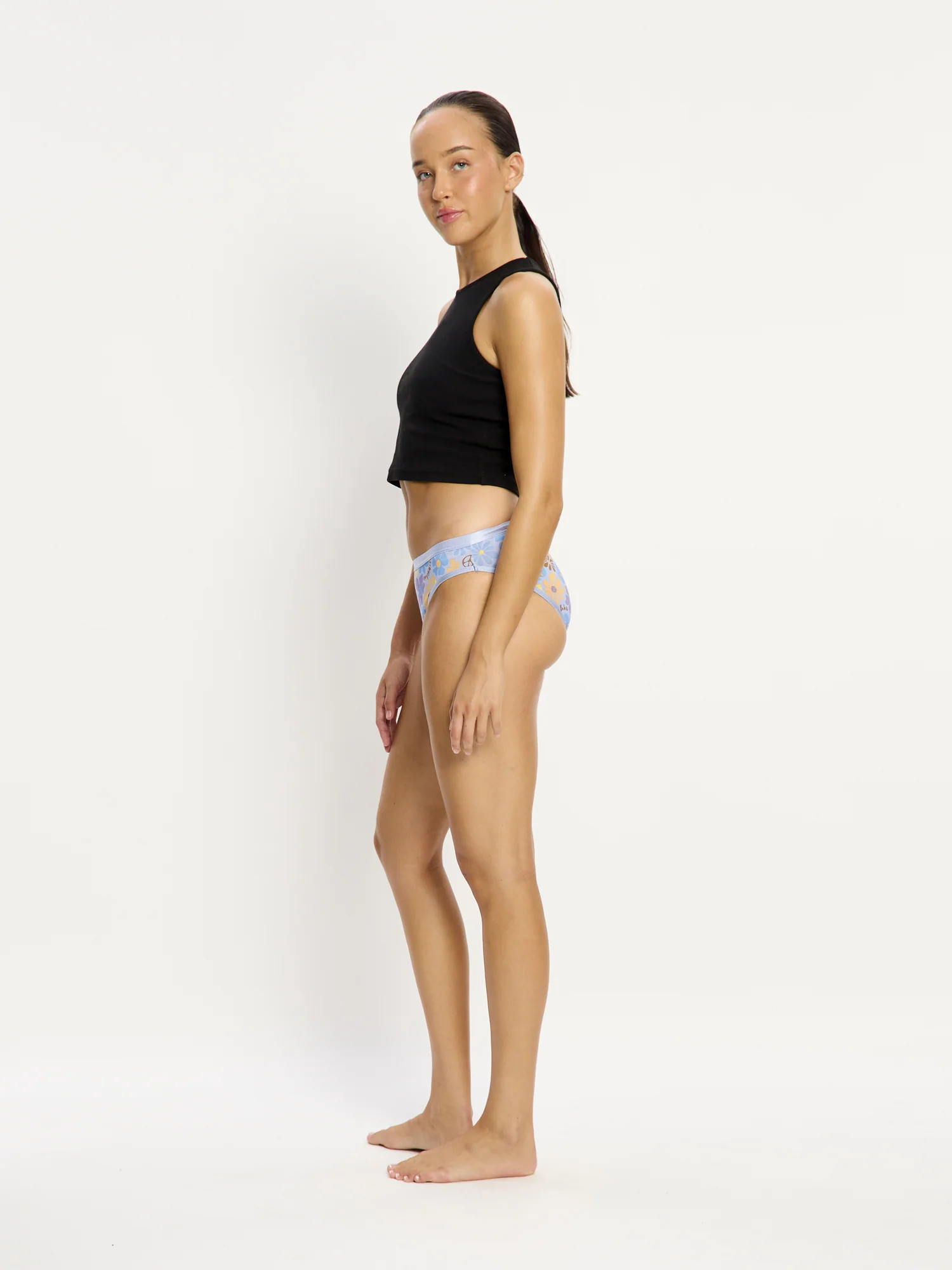 SmileyWorld® | Modibodi Classic Bikini Super Happy Daisy Blue - Image 7