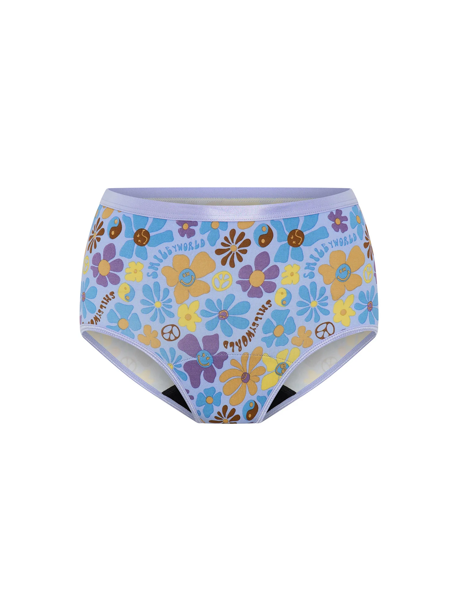 SmileyWorld® | Modibodi Classic Full Brief Light Happy Daisy Blue - Image 7
