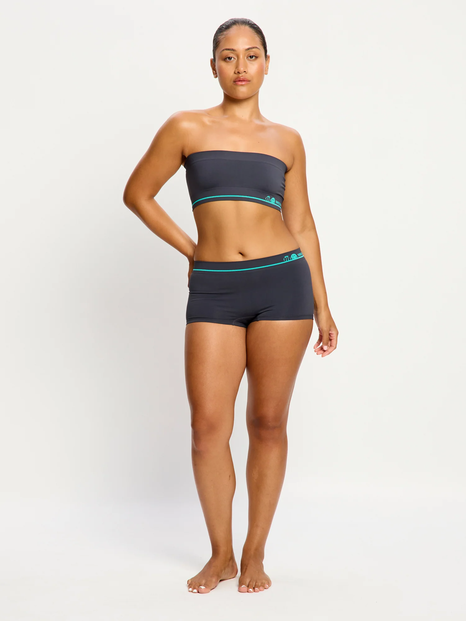 SmileyWorld® | Modibodi Seamless Boyshort Moisture Wicking Steel - Image 4