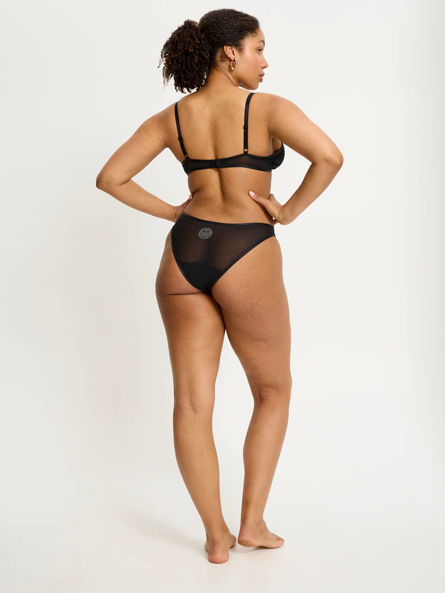 SmileyWorld® | Modibodi Sparkle Cheeky Brief Moderate Black - Image 4