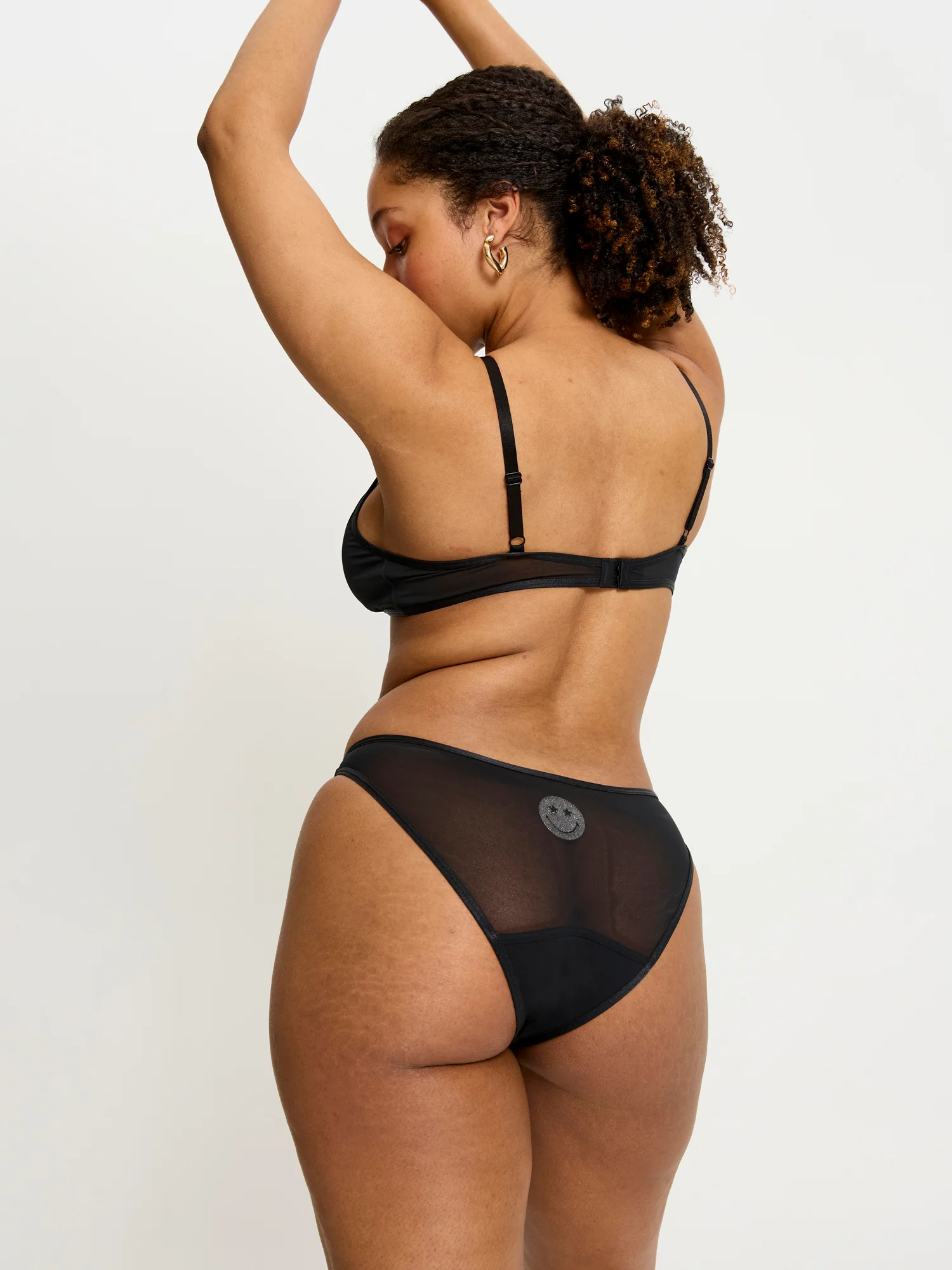 SmileyWorld® | Modibodi Sparkle Cheeky Brief Moderate Black - Image 6