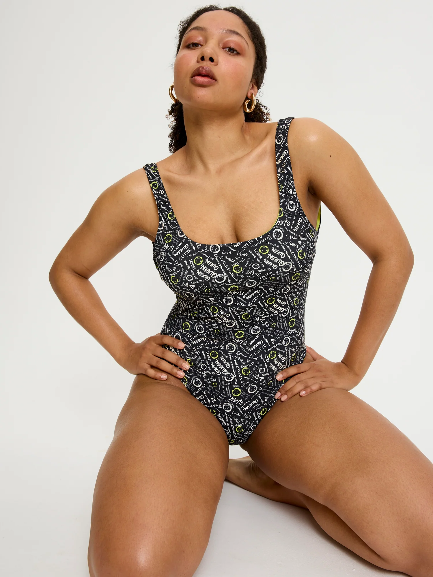 SmileyWorld® | Modibodi Swimwear Tanker One Piece Super Self Love Club - Image 3