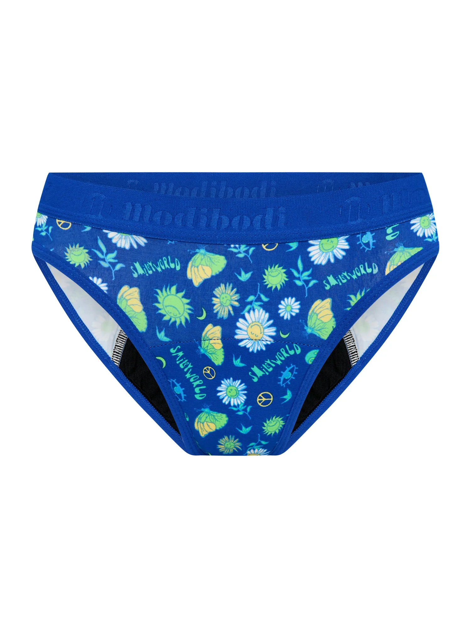 SmileyWorld® | Modibodi Teen Hipster Bikini Moderate Boho Botanical Blue - Image 5