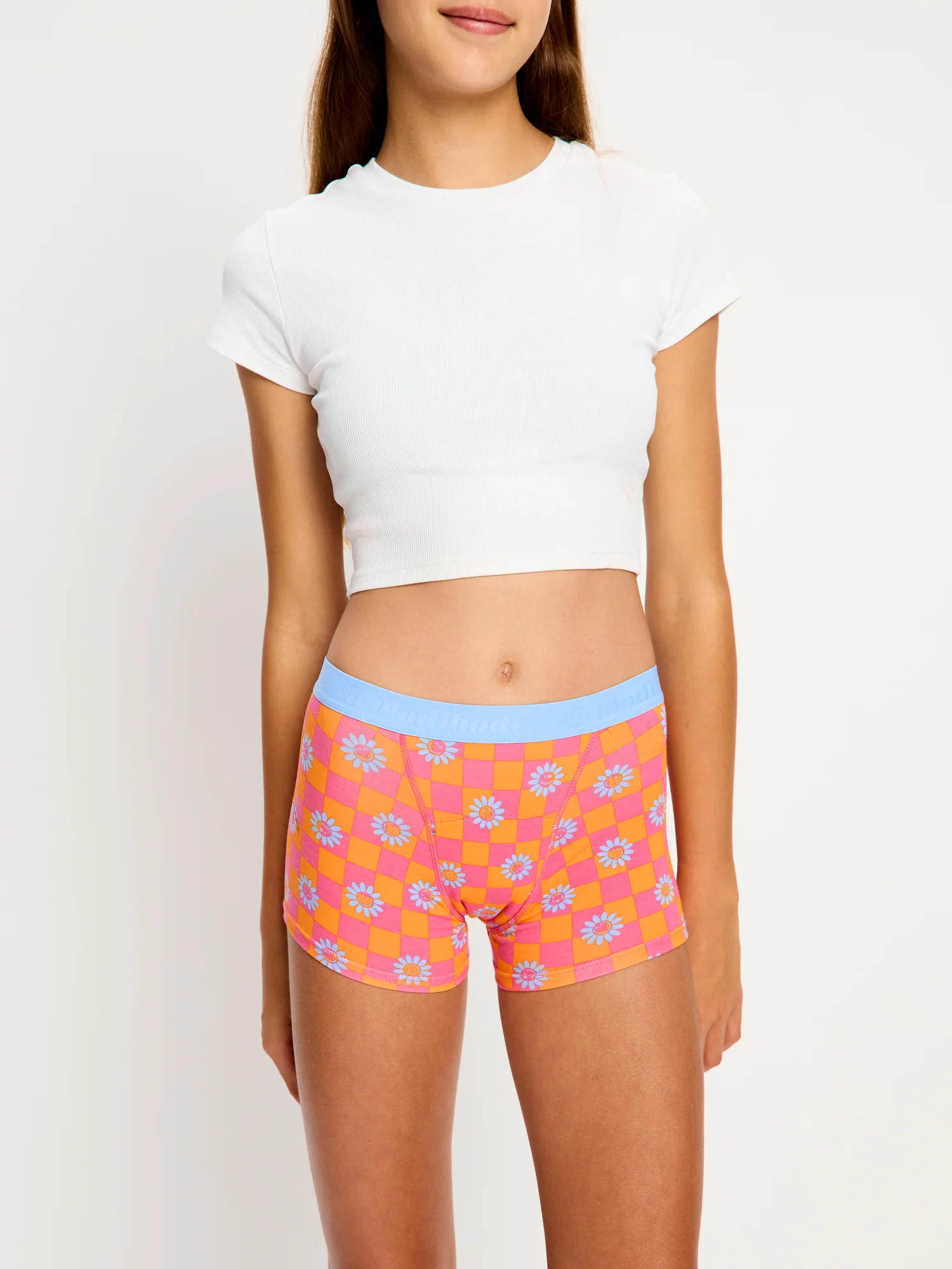SmileyWorld® | Modibodi Teen Hipster Boyshort Moderate Flower Checkerboard - Image 4