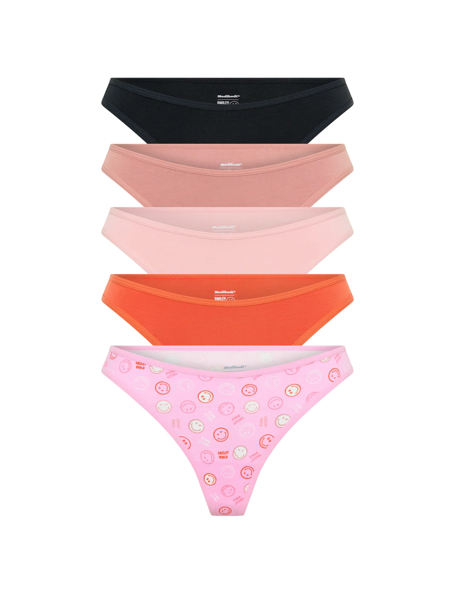 SmileyWorld® | Modibodi Thong Gifting 5 Pack Happy Place Multi - Image 9