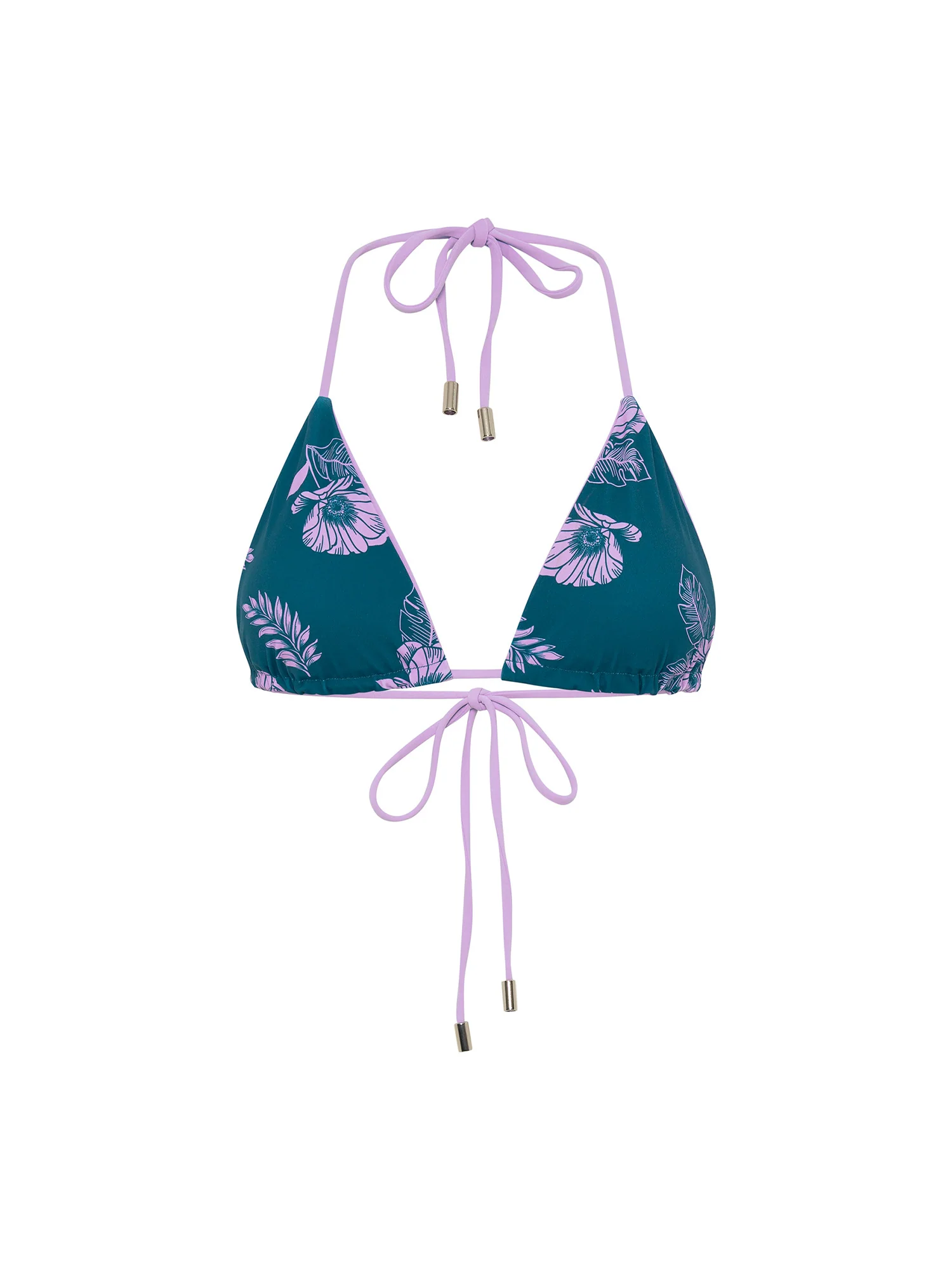 Swimwear Reversible Triangle Top Midnight Tropic Print/Lavender - Image 6