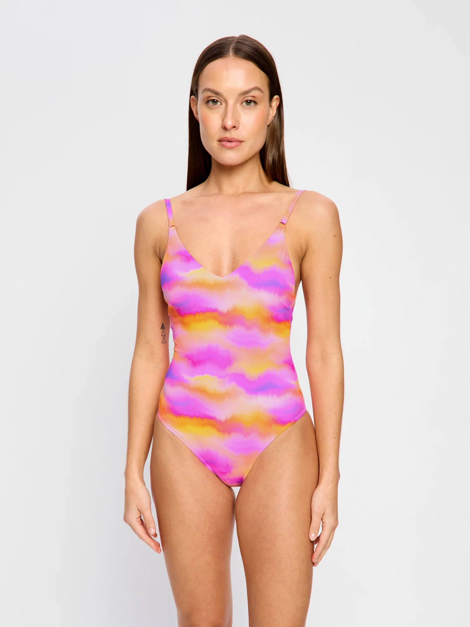 Swimwear Sunset V Neck One Piece Light Hazy Pink - Image 2