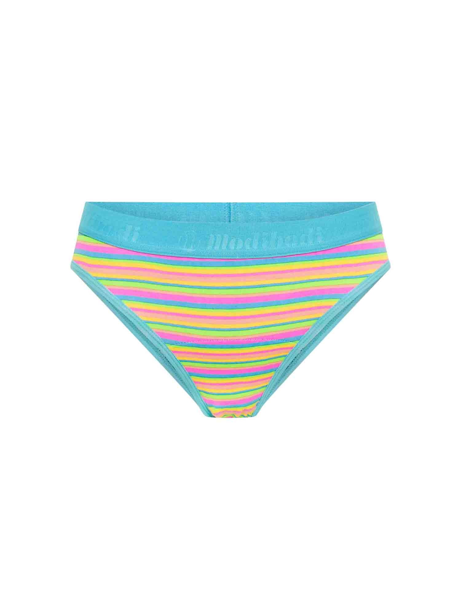 Teen Hipster Bikini Moderate Pony Stripe Pink - Image 5