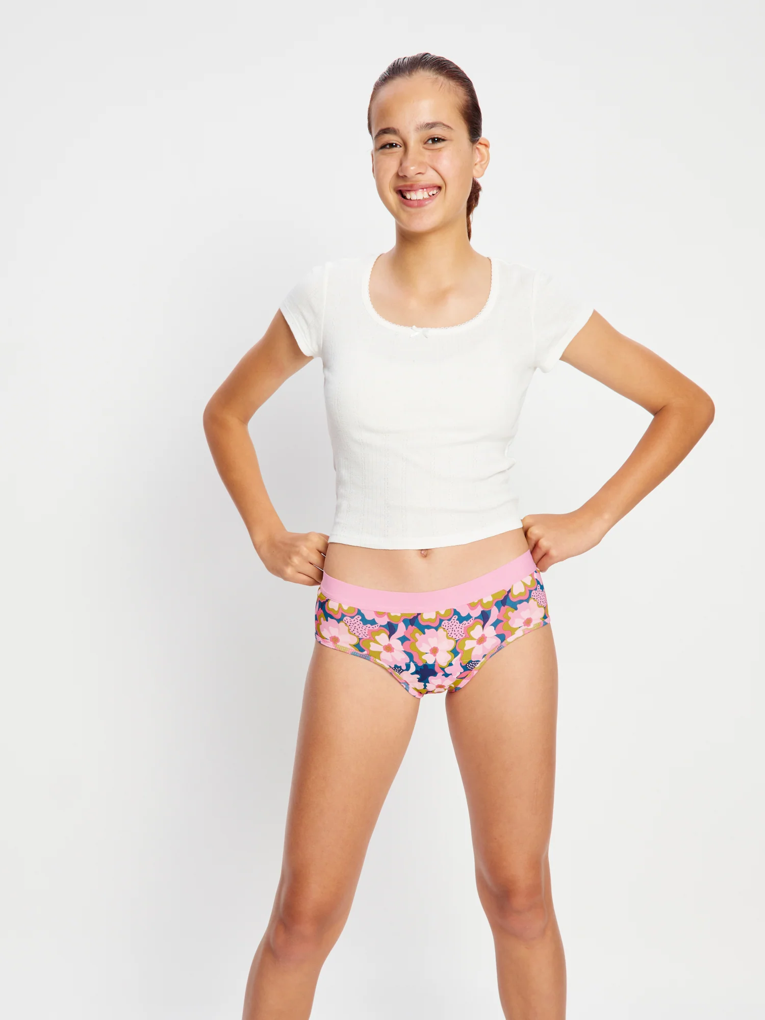 Teen Hipster Boyleg Moderate Twilight Jungle Pink - Image 6