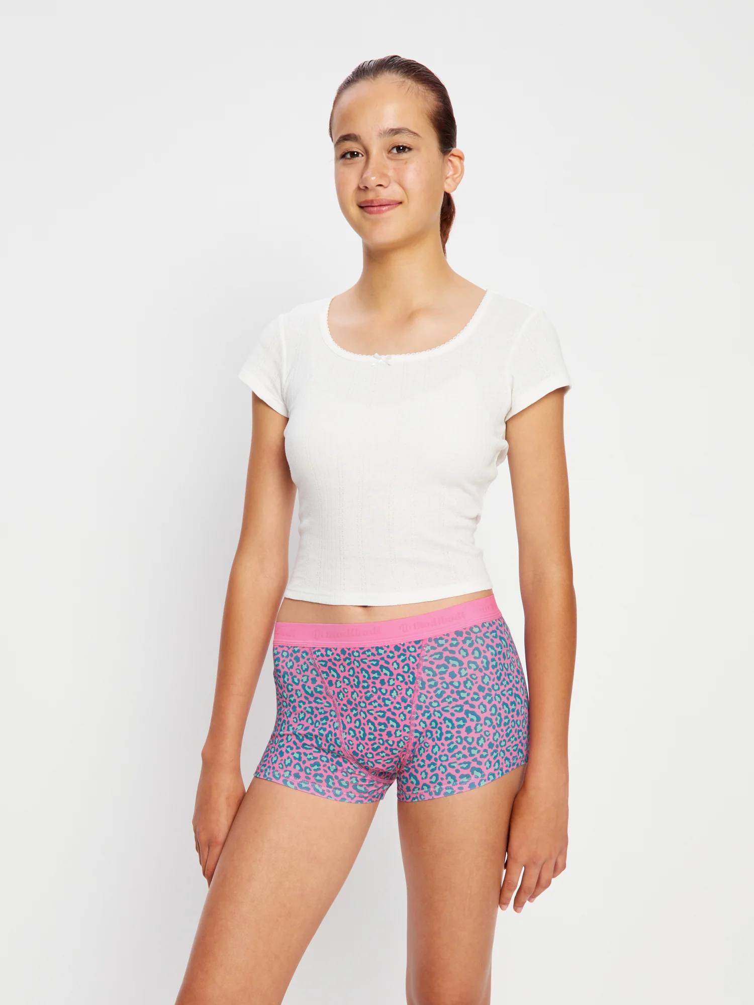 Teen Hipster Boyshort & Bikini Mystic Leopard Pink 2 Pack - Image 10