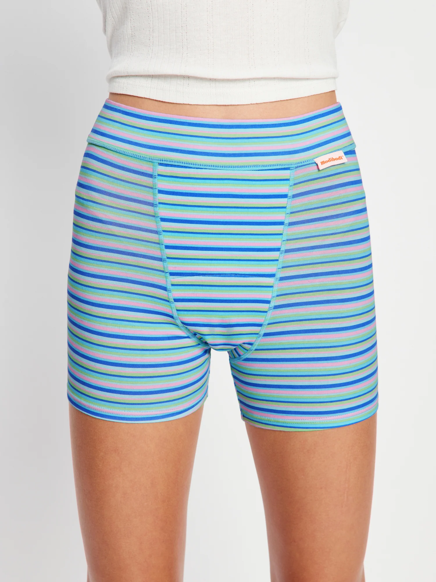 Teen Sleep Short Super Periwinkle Stripe Purple - Image 6