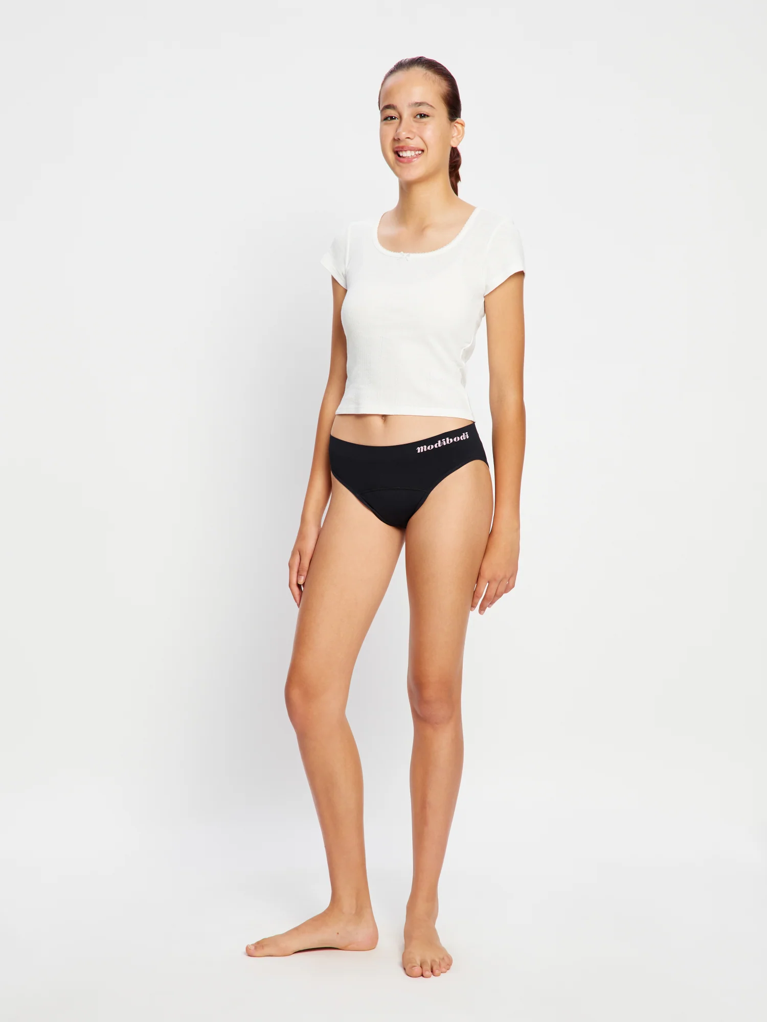 Teen Soft Stretch Seamless Hipster Bikini 2 Pack Moderate Black - Image 18