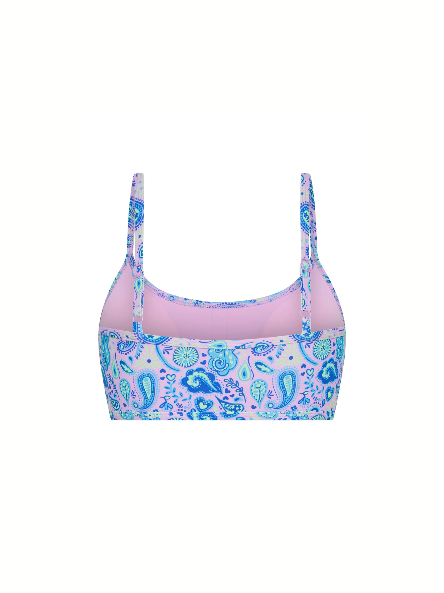 Teen Swimwear Adjustable Crop Top Paisley Pink - Image 6