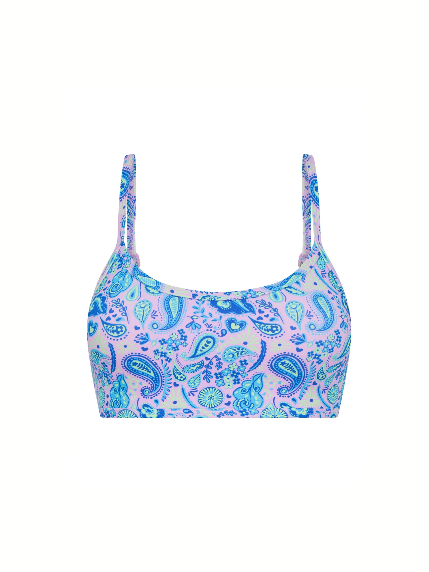 Teen Swimwear Adjustable Crop Top Paisley Pink - Image 7