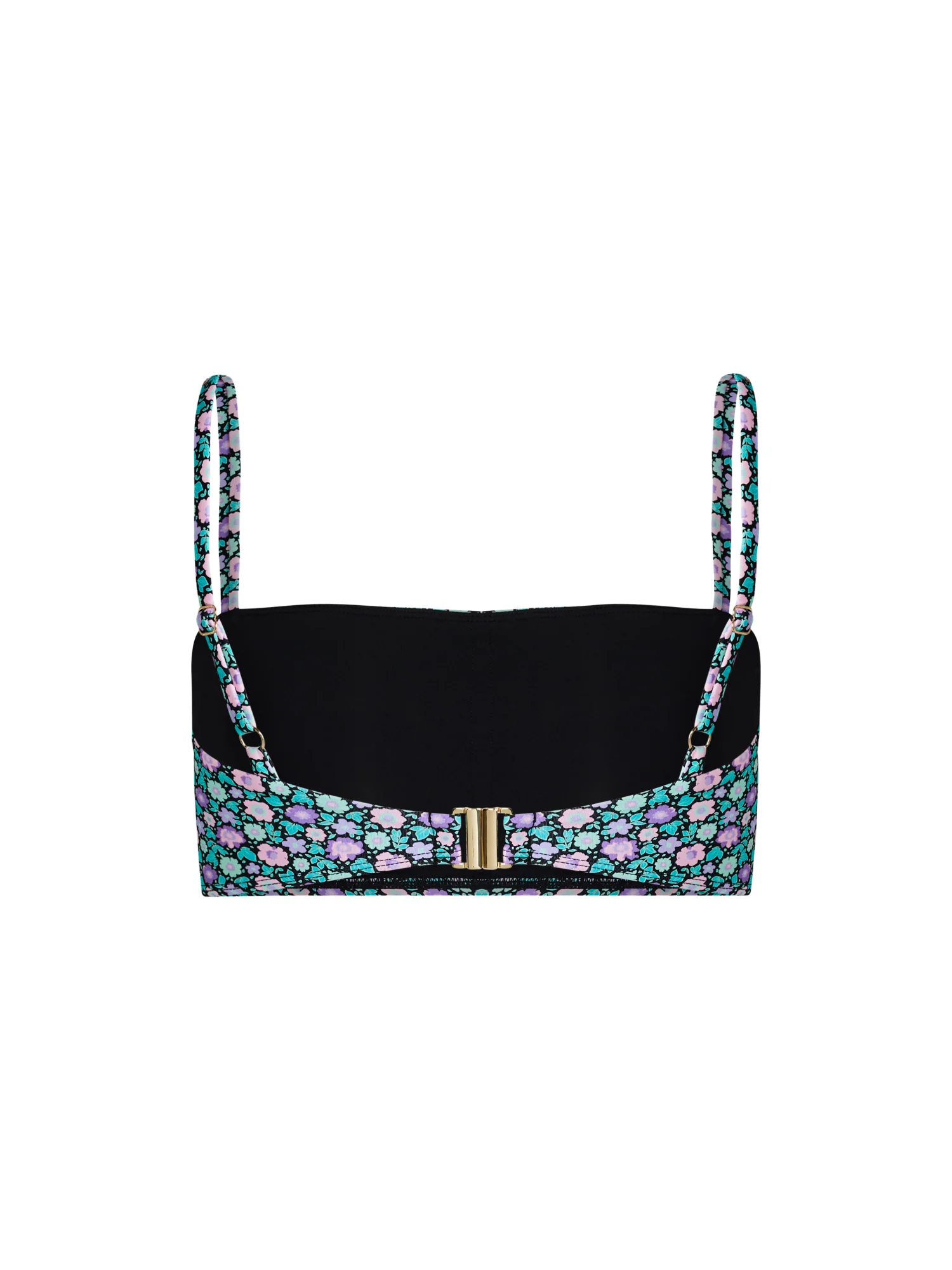Teen Swimwear Bandeau Strap Crop Top & Hi Waist Short Luna Blossom Black - Image 8