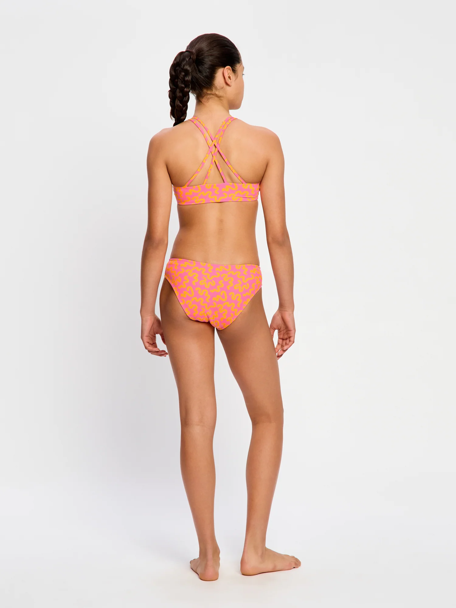Teen Swimwear Bikini Brief Light Wavy Pink - Image 3