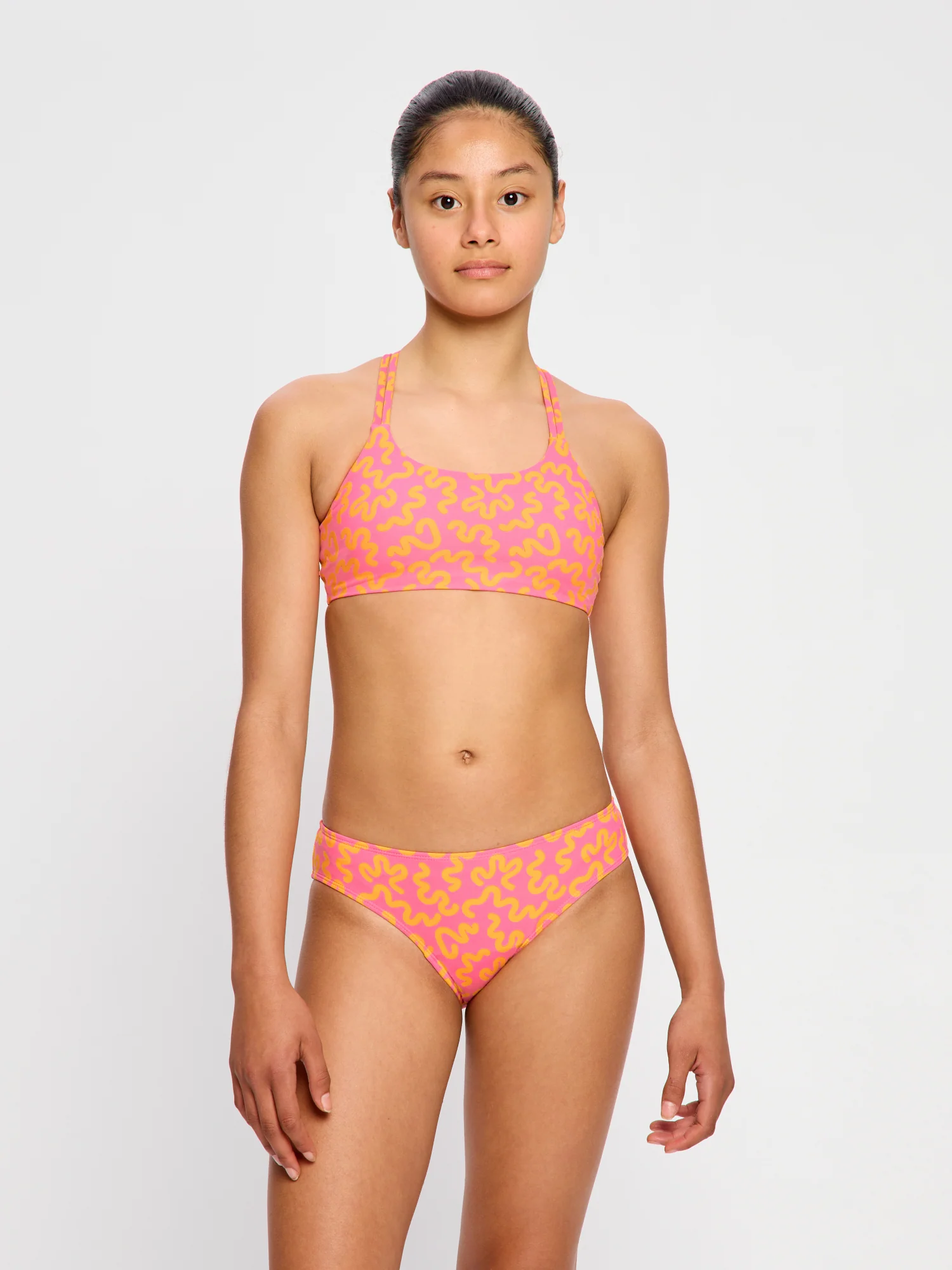 Teen Swimwear Bikini Brief Light Wavy Pink - Image 4