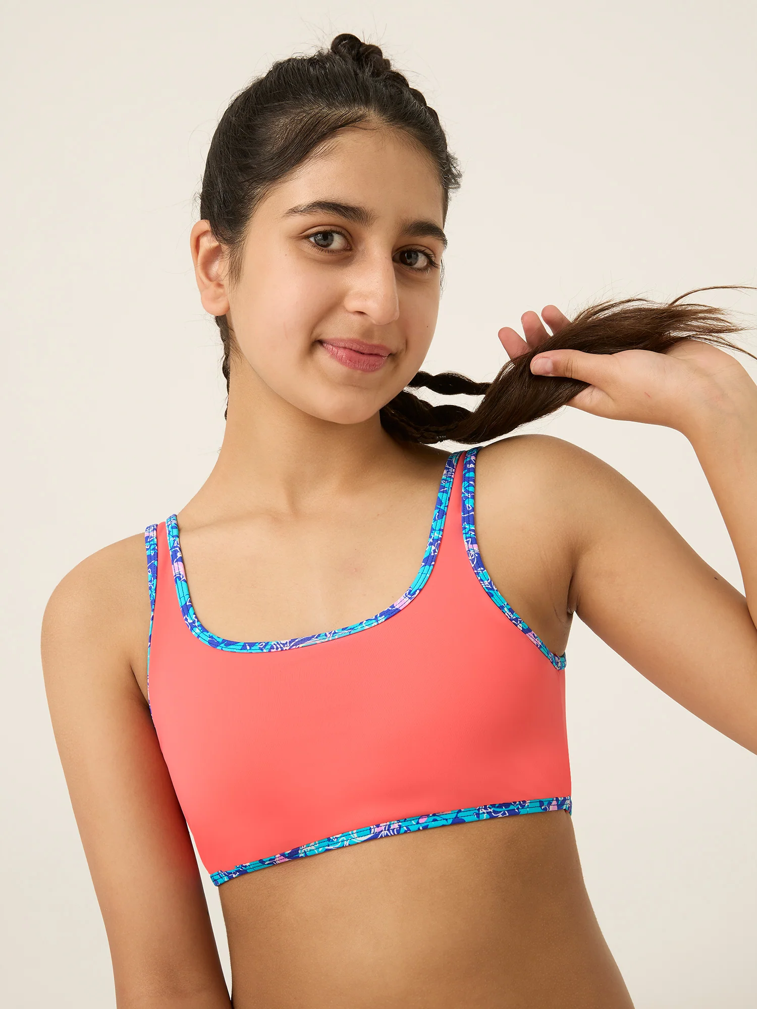 Teen Swimwear Crop Top Pink Coral - Image 6